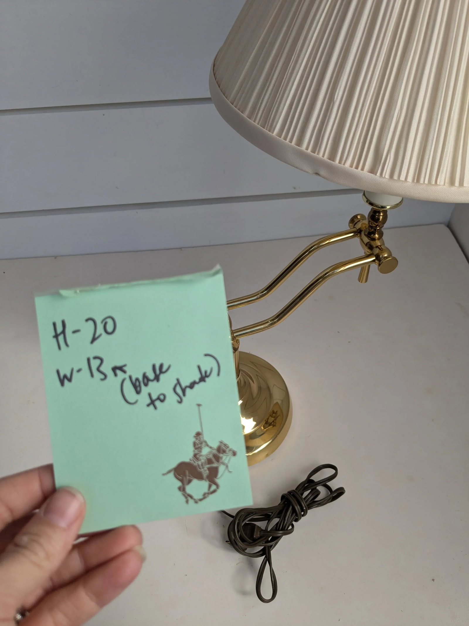 Vintage Brass Alsy Desk Lamp With Swinging Arm - 9