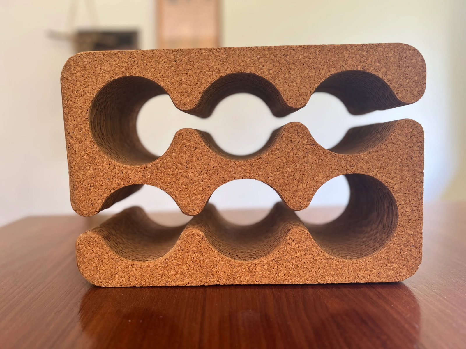 1980s Frank Gehry Easy Edges Cork and Cardboard Six Bottle Wine Holder - 3