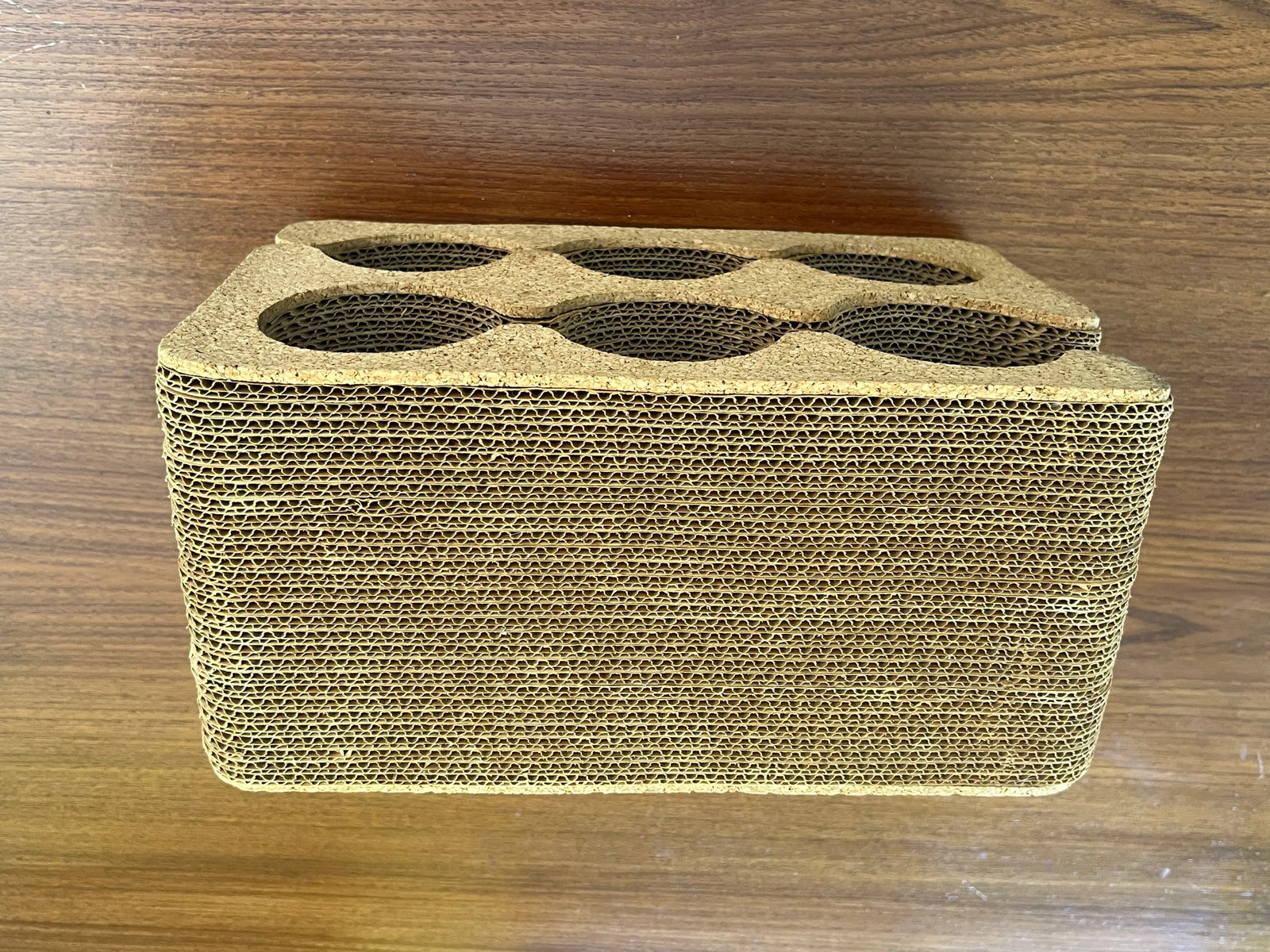1980s Frank Gehry Easy Edges Cork and Cardboard Six Bottle Wine Holder - 4