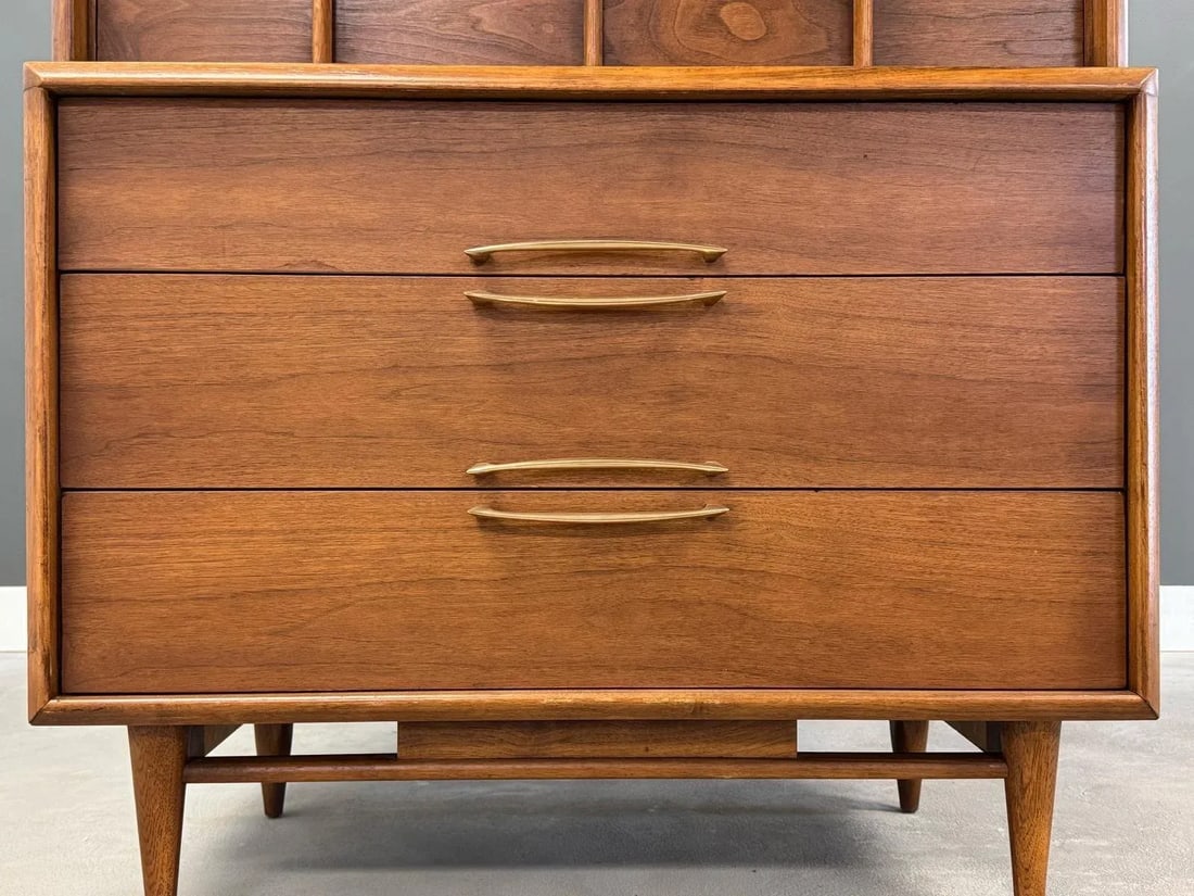 1960s Kent Coffey Foreteller Walnut Tall Dresser - 3