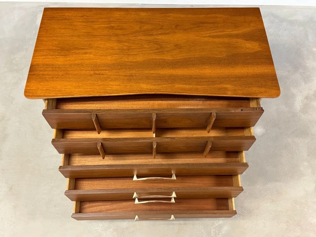 1960s Kent Coffey Foreteller Walnut Tall Dresser - 6