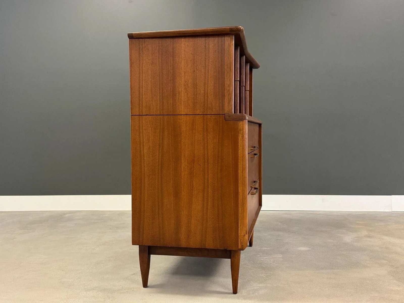 1960s Kent Coffey Foreteller Walnut Tall Dresser - 7