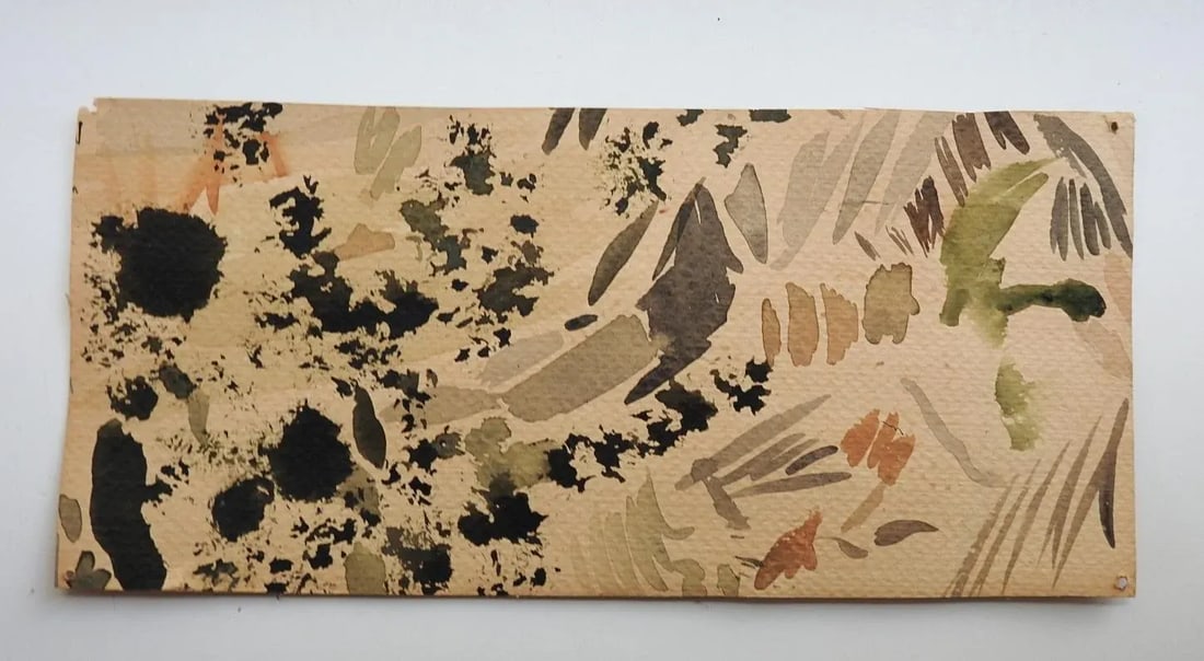 Small Mid 20th Century Sepia Toned Landscape Watercolor Painting - 2