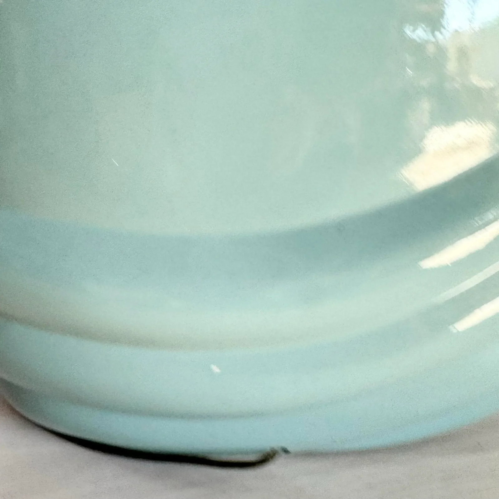 Postmodern Turquoise Scalloped Table Lamp - 7
