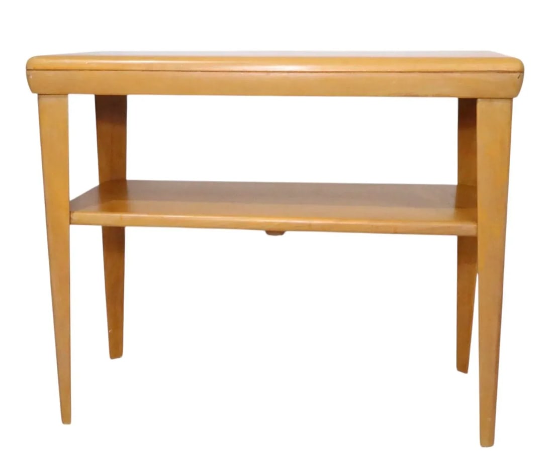 Mid 20th Century Heywood Wakefield Champagne Two Tier Side Table - 12