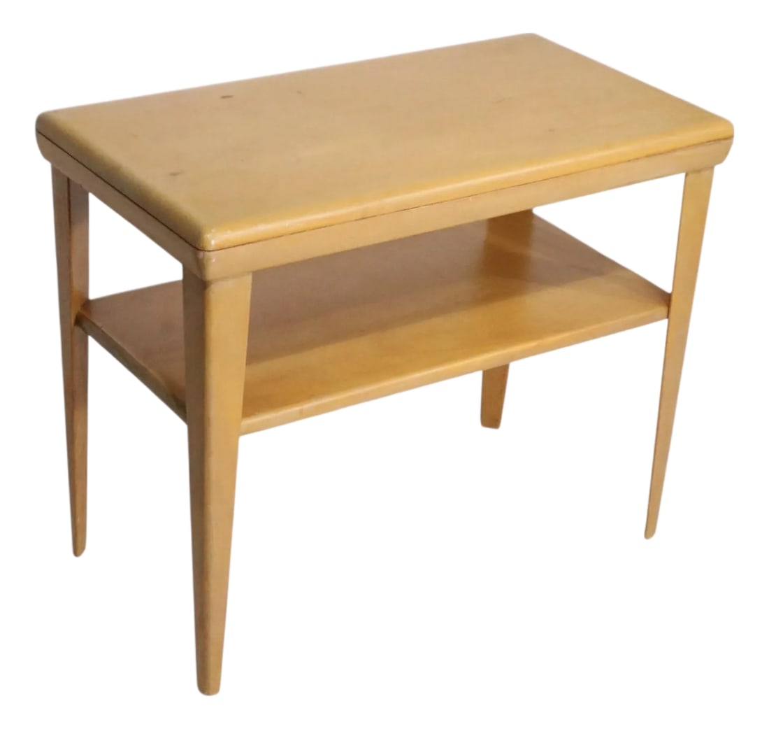 Mid 20th Century Heywood Wakefield Champagne Two Tier Side Table (1 of 13)