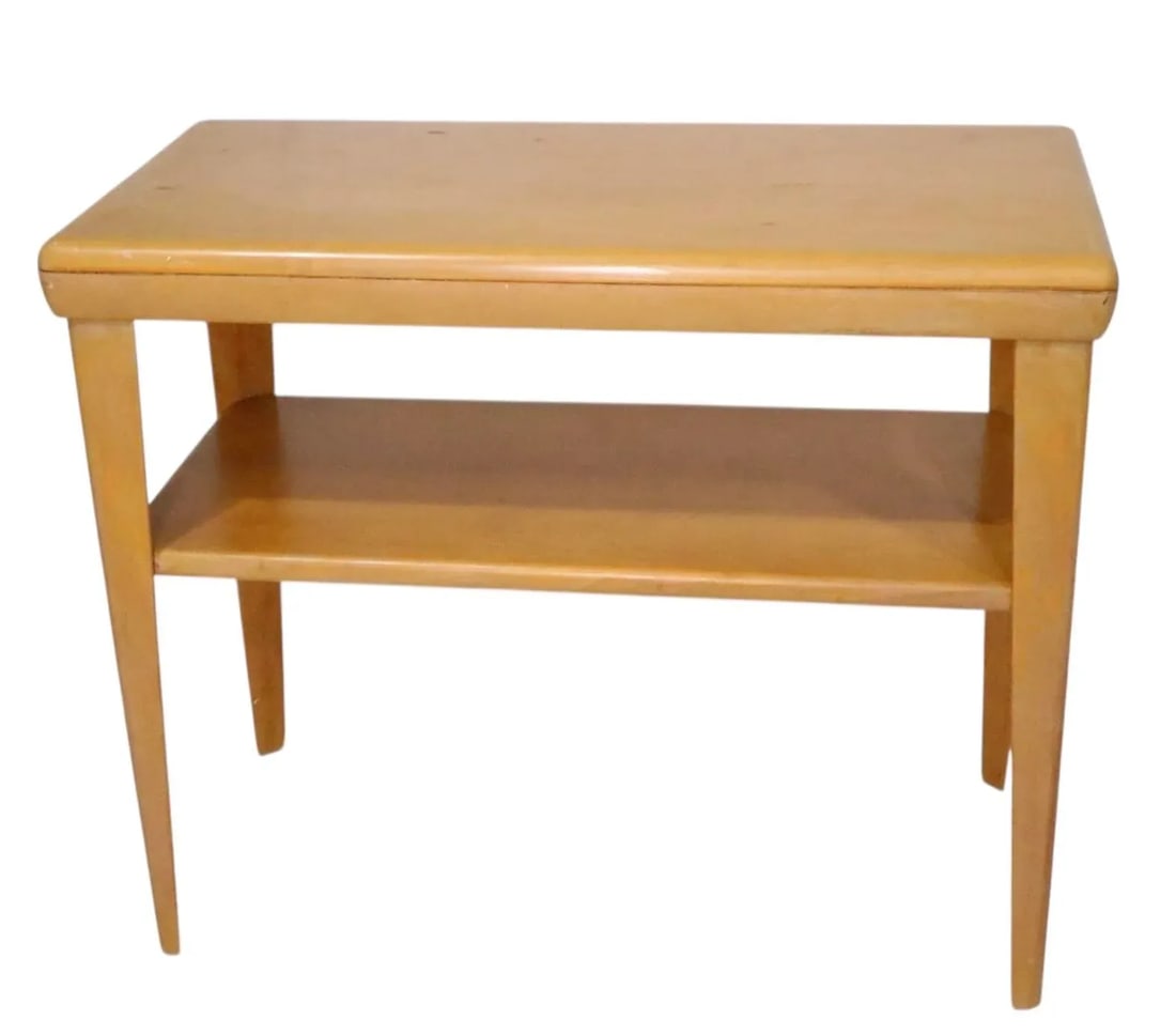 Mid 20th Century Heywood Wakefield Champagne Two Tier Side Table - 8