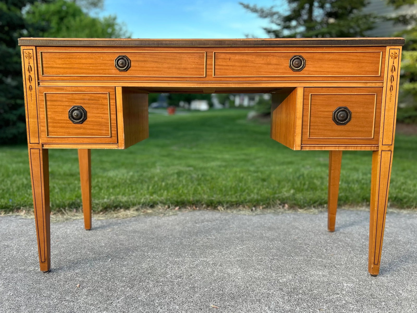 Antique Federal Style Writing Desk - Irwin Furniture Grand Rapids Vintage - 2