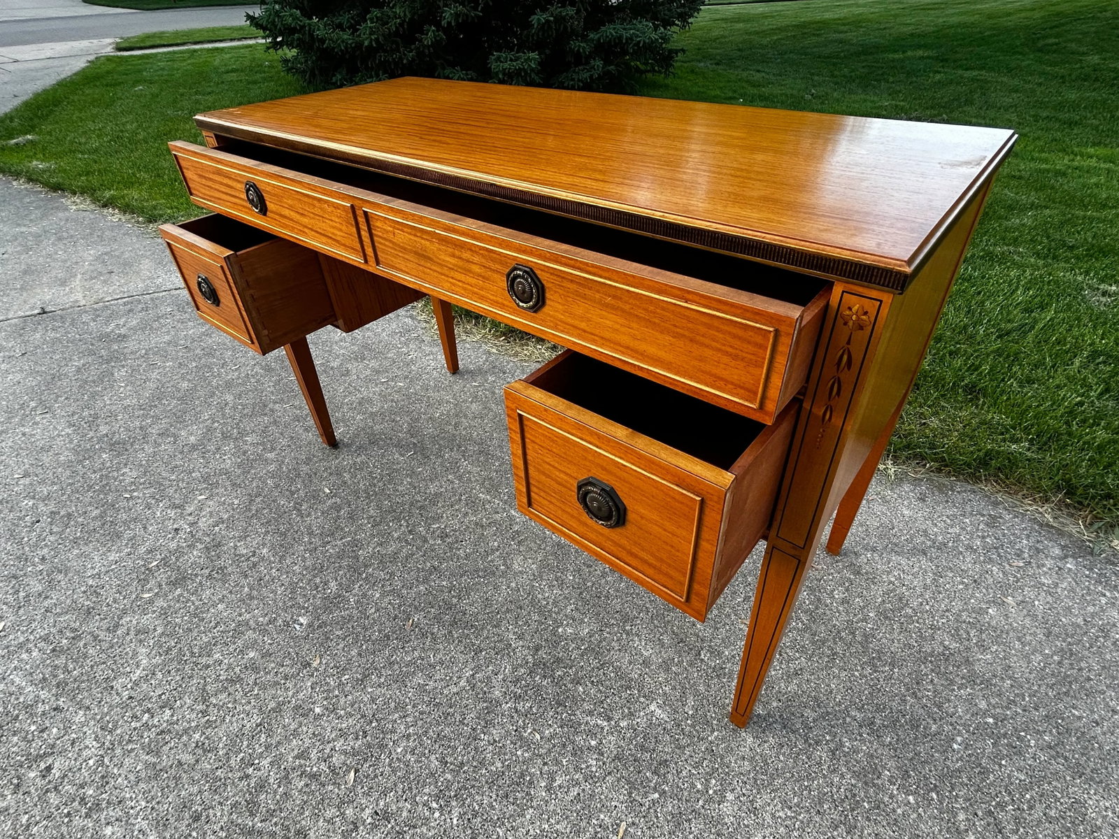 Antique Federal Style Writing Desk - Irwin Furniture Grand Rapids Vintage - 4