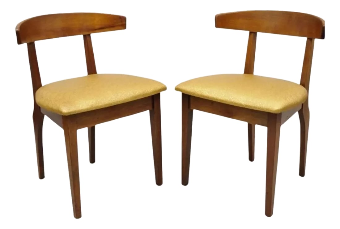 Mid 20th Century Vintage John Van Koert Style Drexel "Counterpoint" Cherry Dining Side Chair - A Pai (1 of 13)