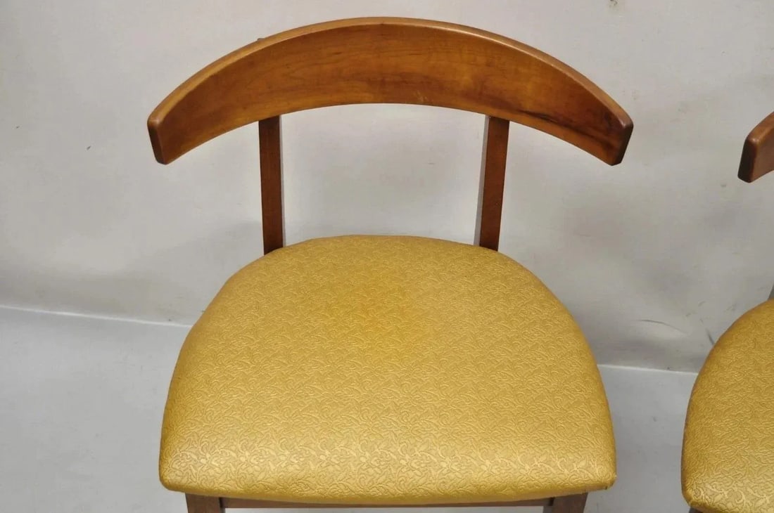 Mid 20th Century Vintage John Van Koert Style Drexel "Counterpoint" Cherry Dining Side Chair - A Pai - 5