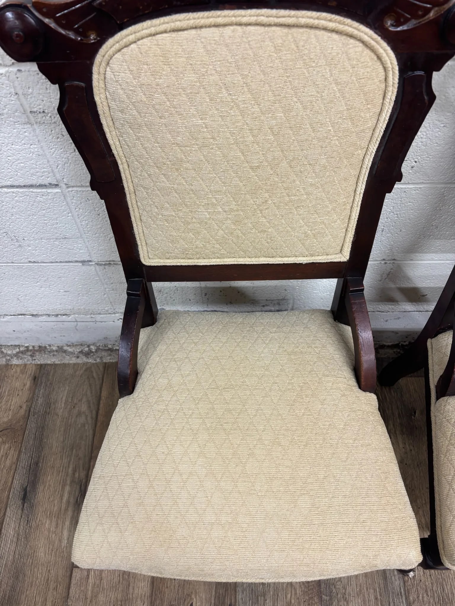 Antique Victorian Eastlake Style Carved Parlor Chairs Side Chairs - Pair - 3