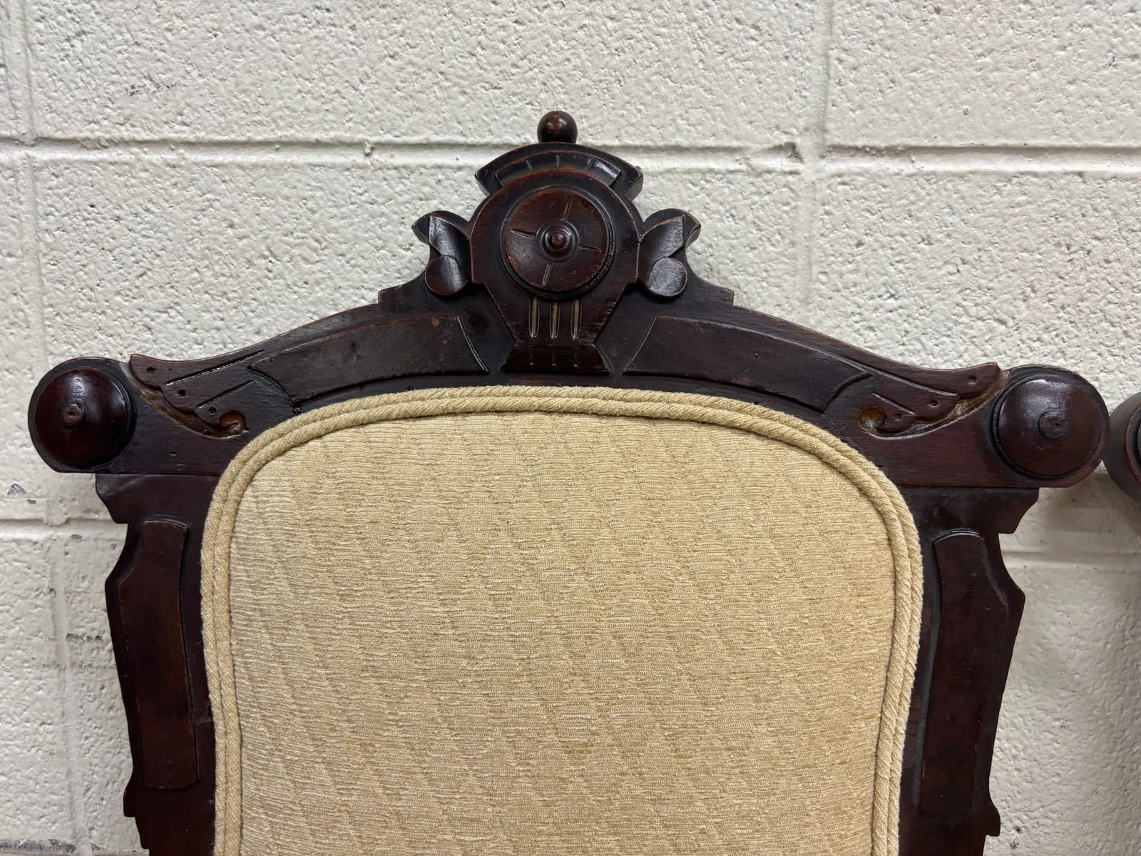 Antique Victorian Eastlake Style Carved Parlor Chairs Side Chairs - Pair - 5