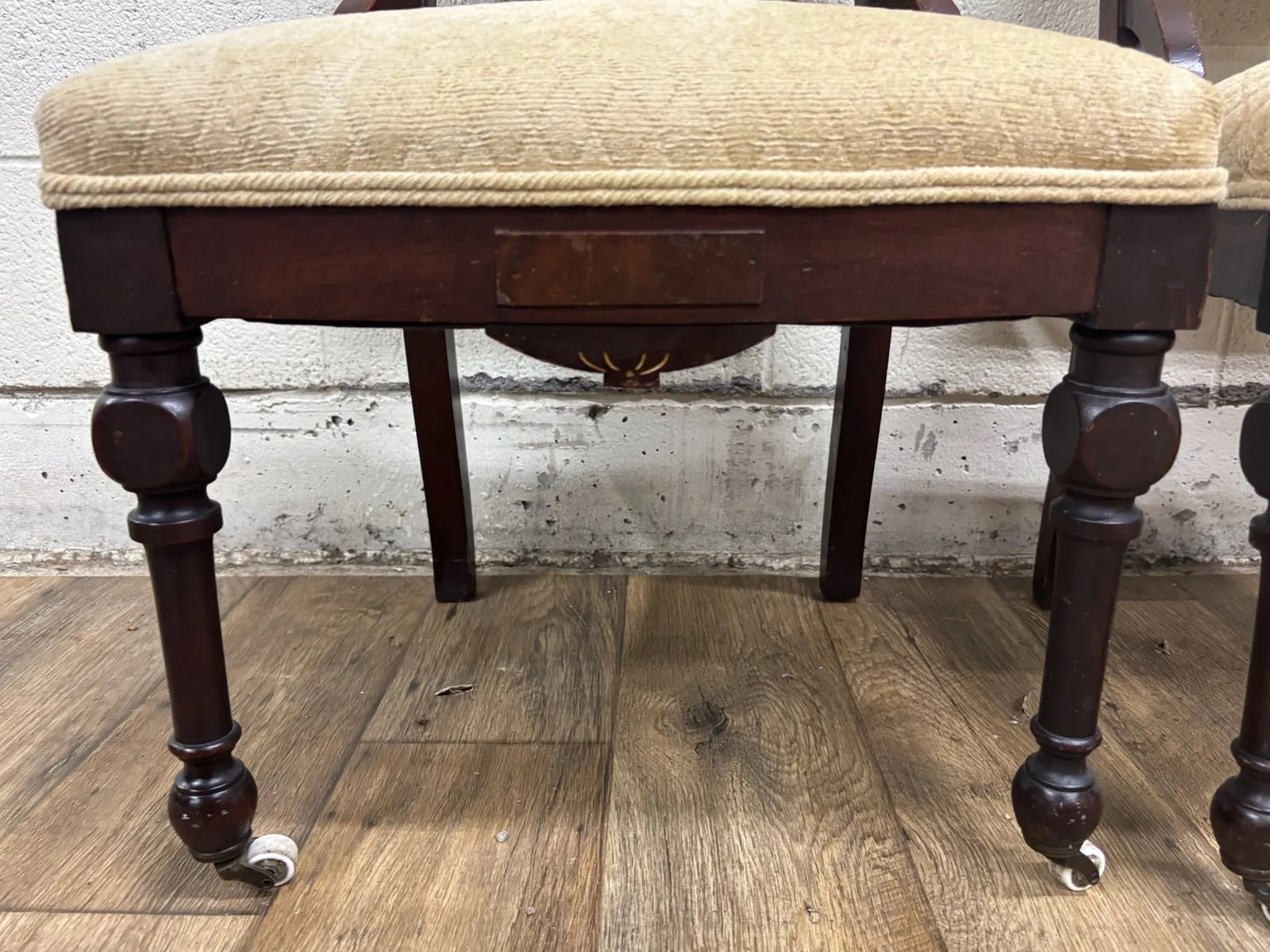 Antique Victorian Eastlake Style Carved Parlor Chairs Side Chairs - Pair - 6
