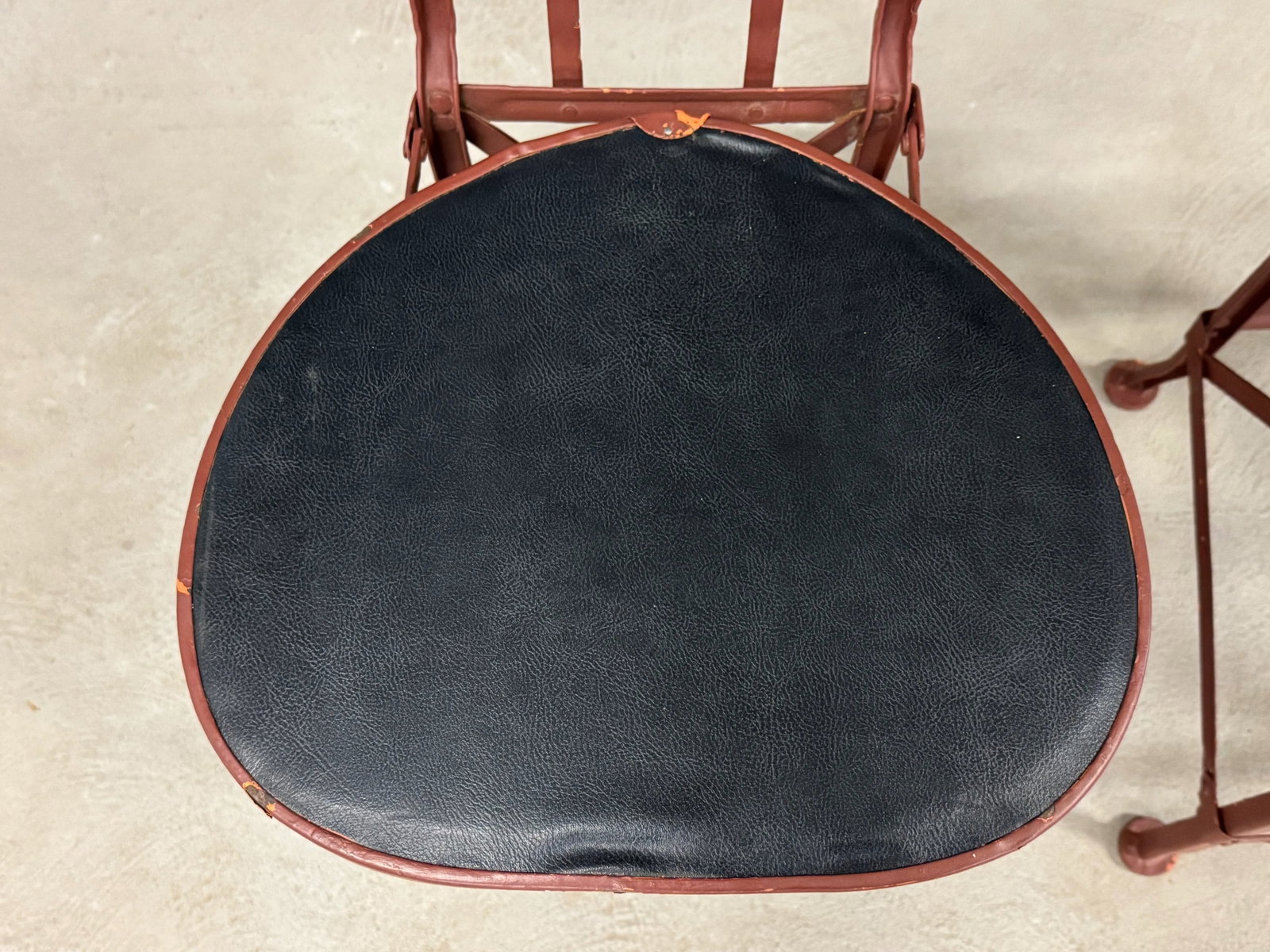1910s Antique Cast Iron Folding Art Nouveau Chairs - A Pair - 7