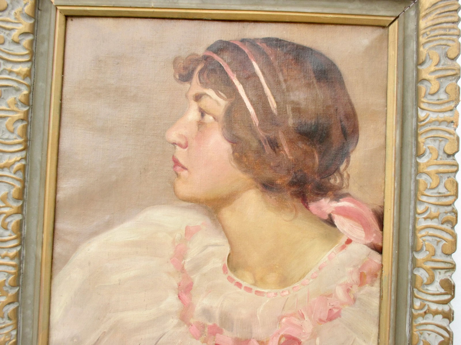 Portrait of a Young Lady in Pink and White - 4