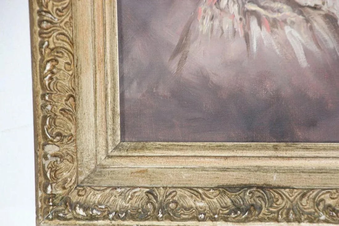 Orientalist Oil on Canvas a Portrait of a Young Moroccan Girl - 6