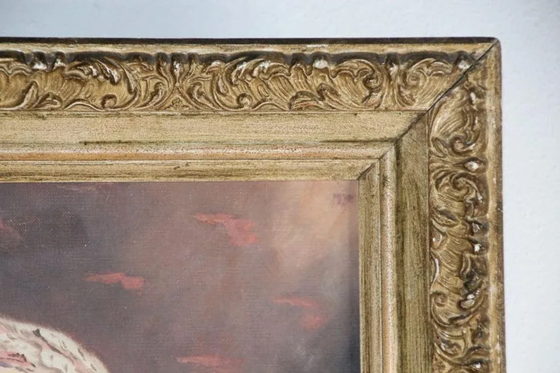 Orientalist Oil on Canvas a Portrait of a Young Moroccan Girl - 8