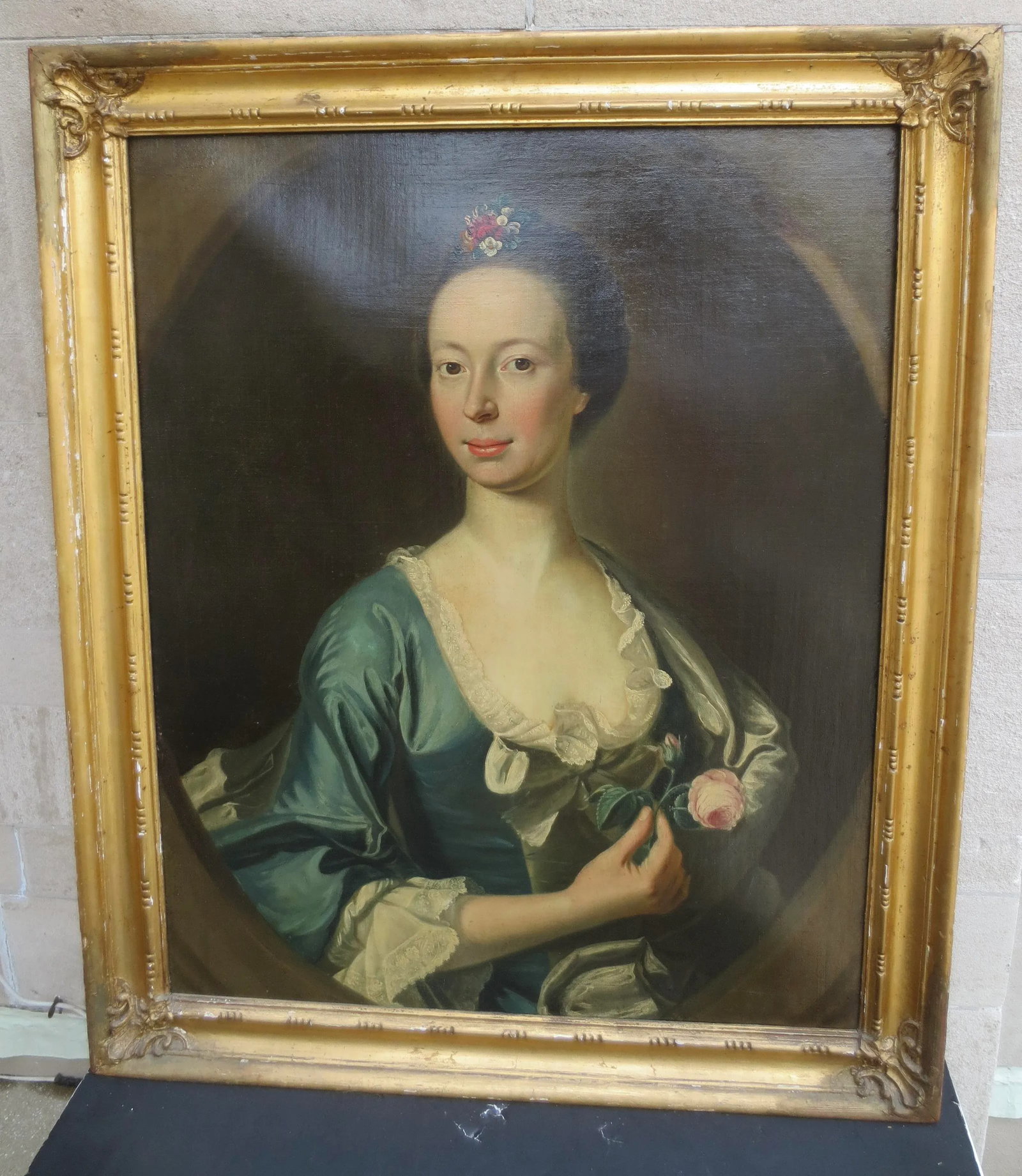 !8th Century Portrait of Noble Lady School Scottish/English Ramsey? - 14