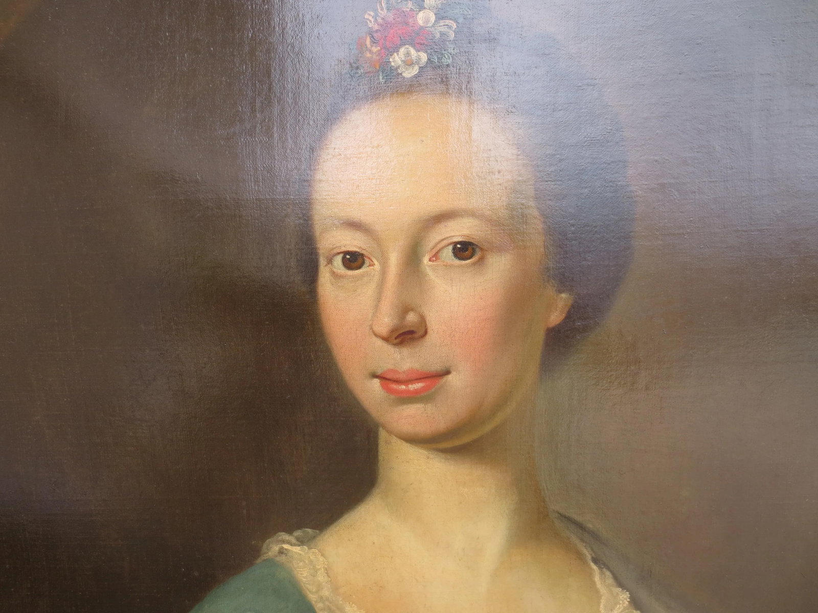 !8th Century Portrait of Noble Lady School Scottish/English Ramsey? - 3