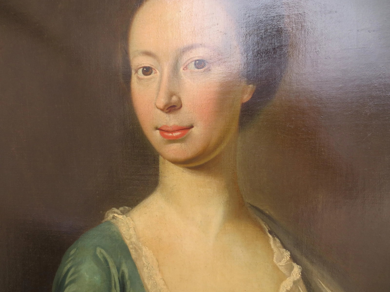 !8th Century Portrait of Noble Lady School Scottish/English Ramsey? - 4