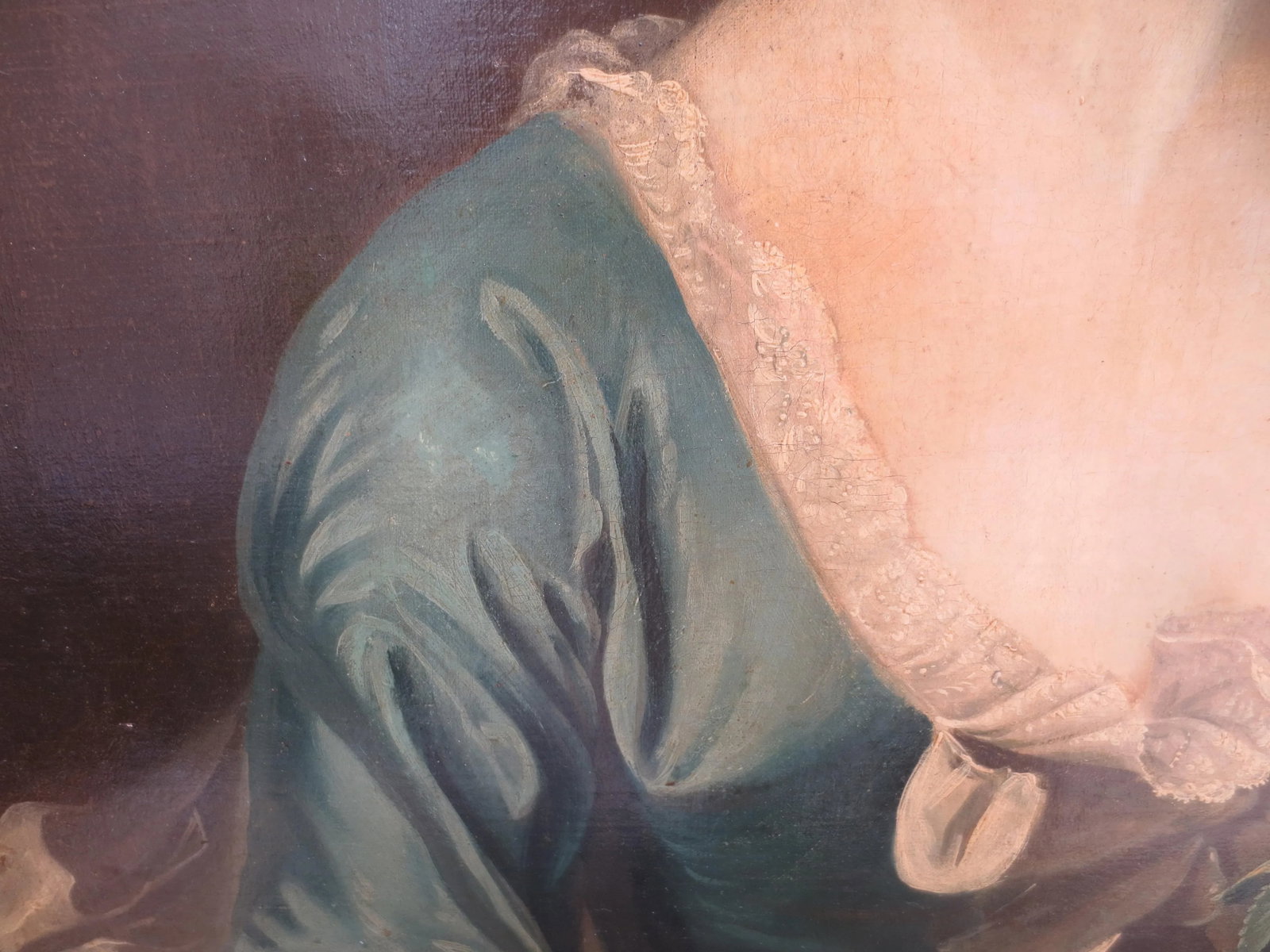 !8th Century Portrait of Noble Lady School Scottish/English Ramsey? - 6
