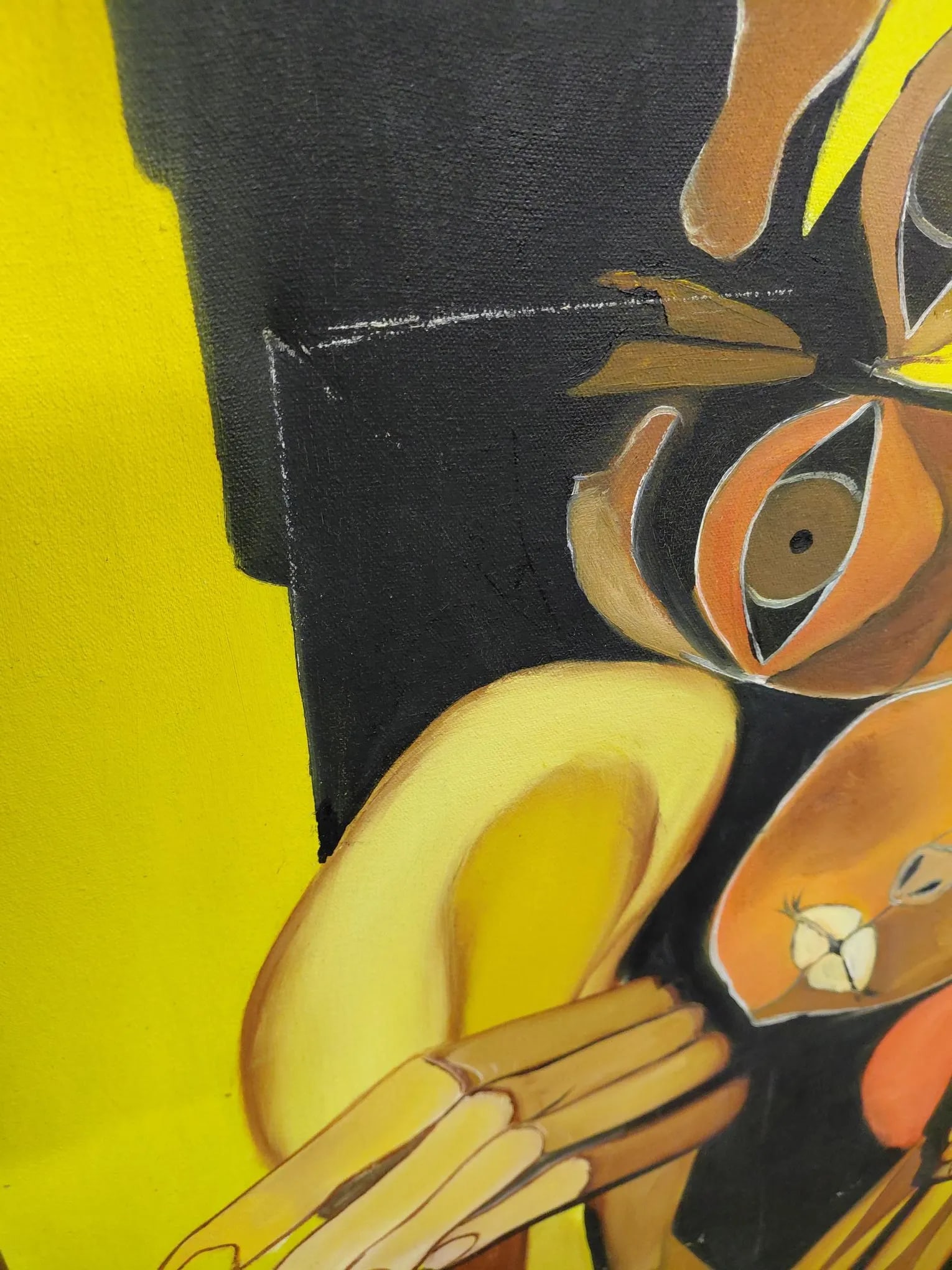 Framed Mother and Child Oil in Frame After Oswaldo Guayasamin - 14