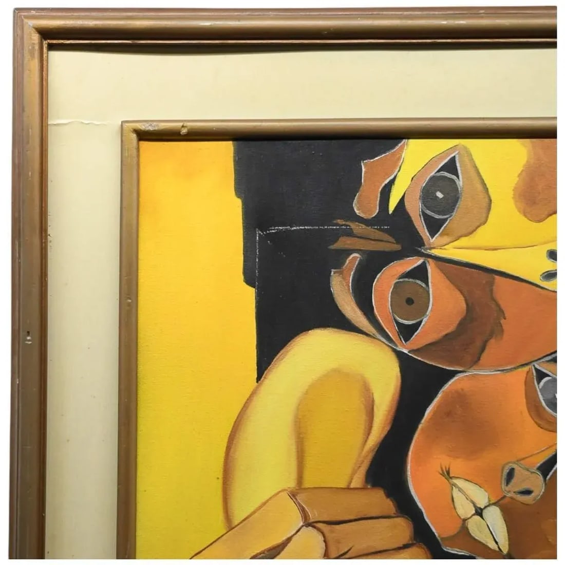 Framed Mother and Child Oil in Frame After Oswaldo Guayasamin - 2