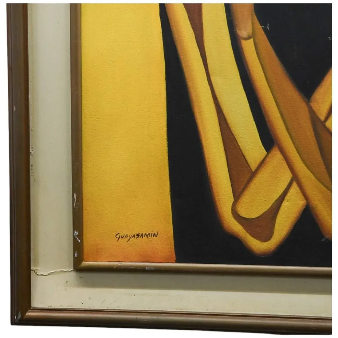 Framed Mother and Child Oil in Frame After Oswaldo Guayasamin - 3