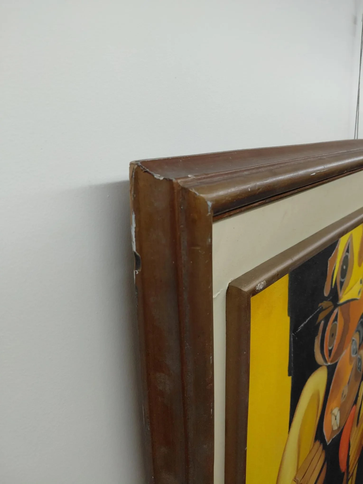 Framed Mother and Child Oil in Frame After Oswaldo Guayasamin - 9