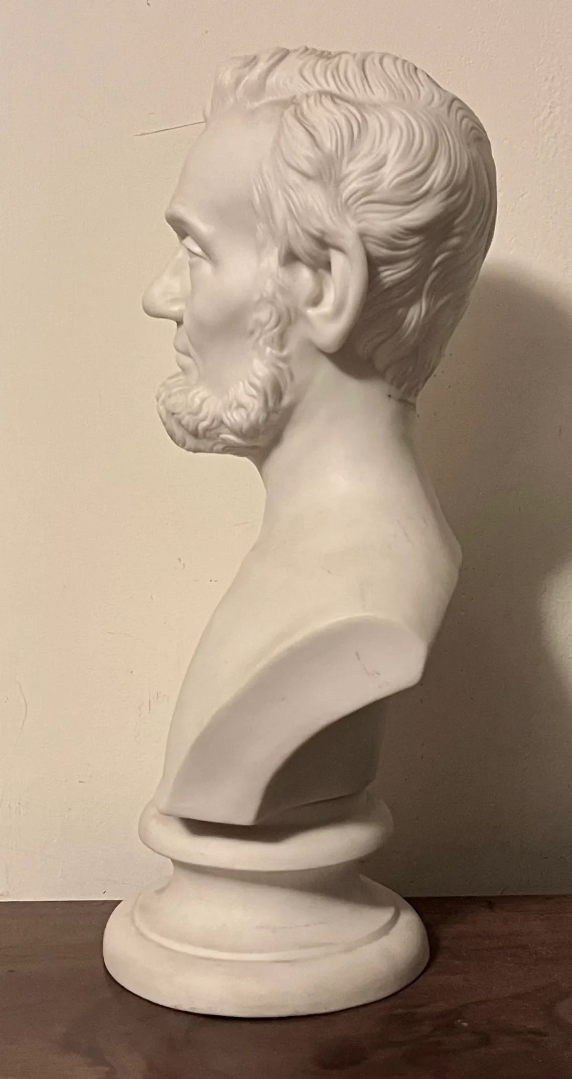 Antique 19th Century Parian Porcelain Portrait Library Bust of President Abraham Lincoln by Martin M - 12