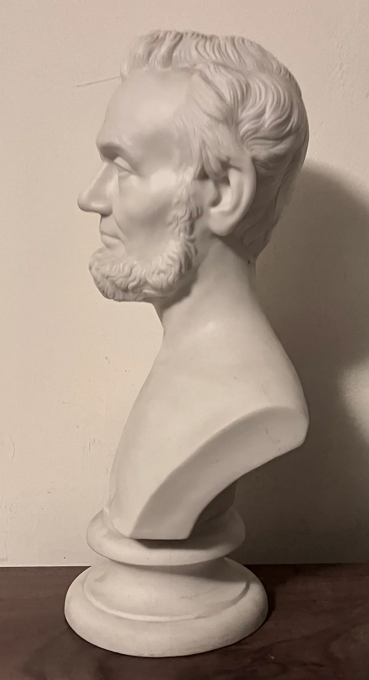 Antique 19th Century Parian Porcelain Portrait Library Bust of President Abraham Lincoln by Martin M - 13