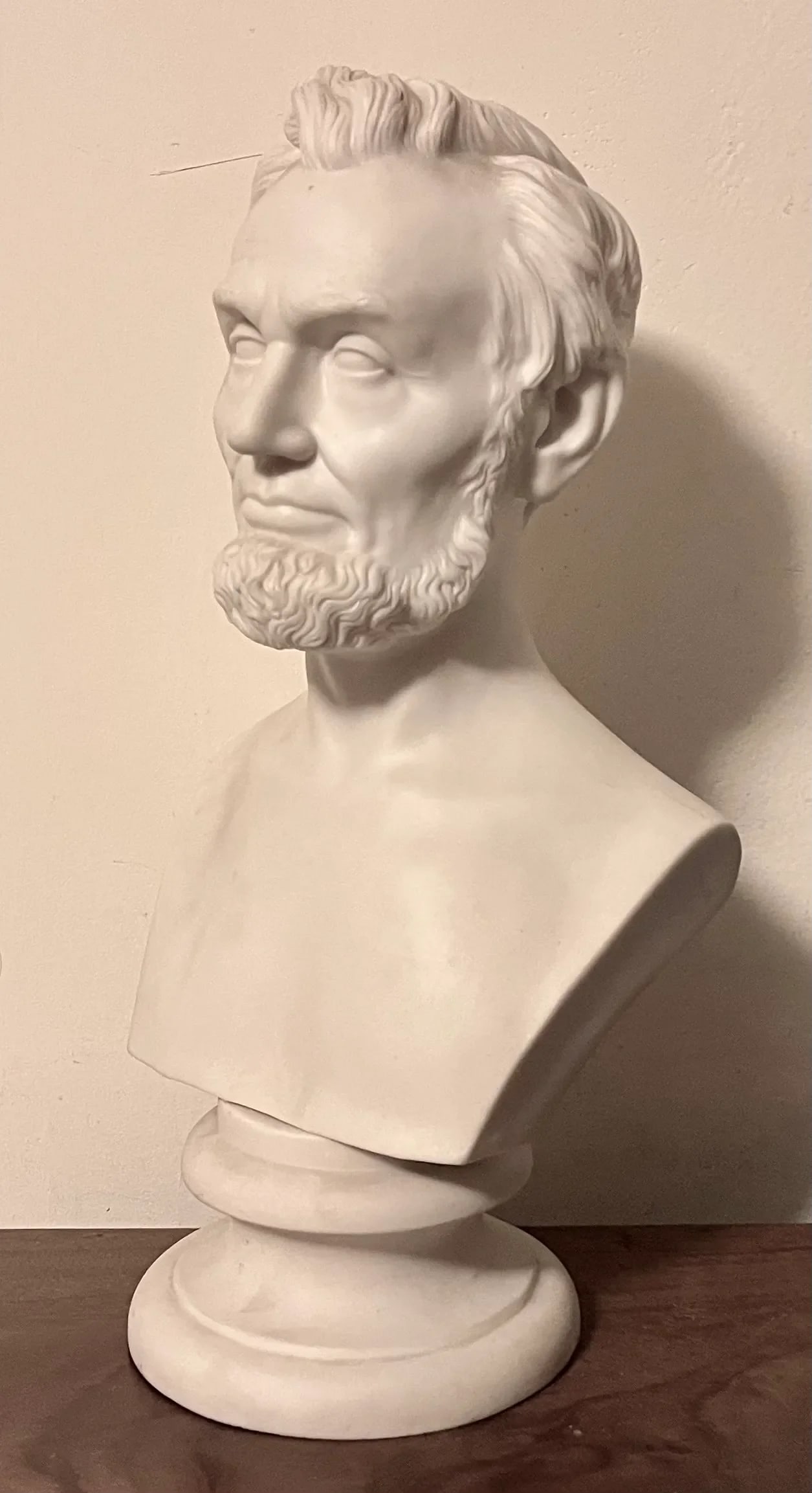 Antique 19th Century Parian Porcelain Portrait Library Bust of President Abraham Lincoln by Martin M - 14