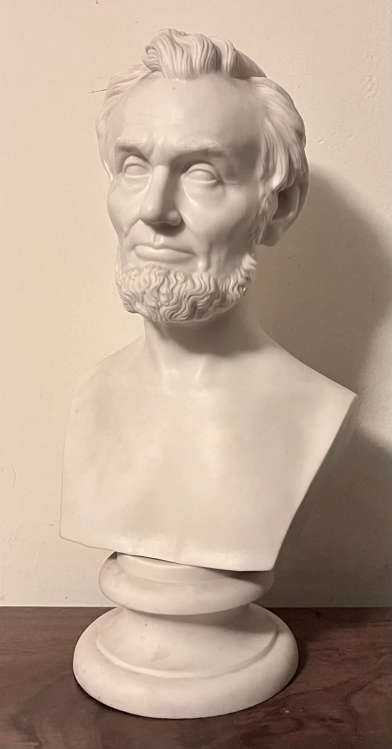 Antique 19th Century Parian Porcelain Portrait Library Bust of President Abraham Lincoln by Martin M - 15
