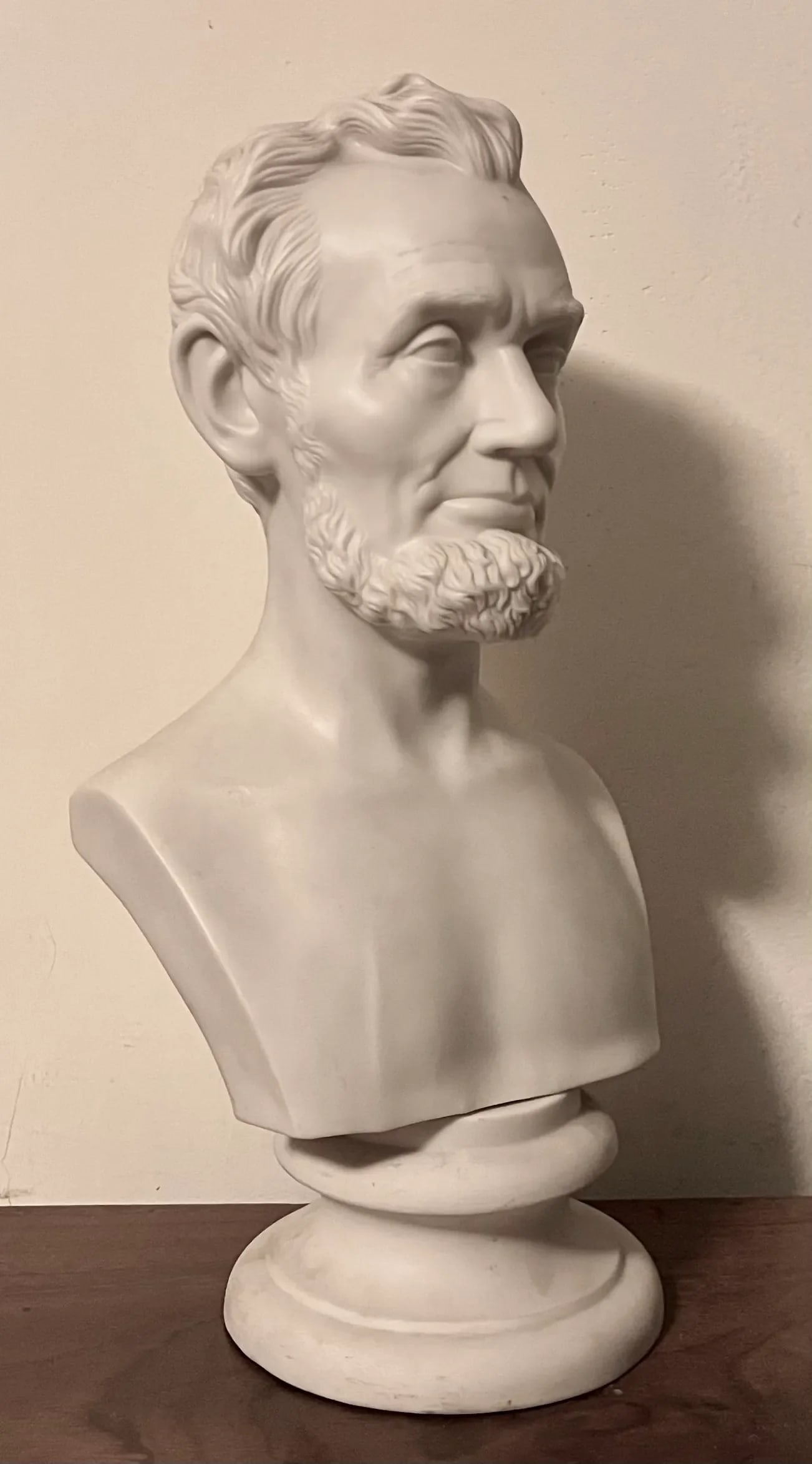 Antique 19th Century Parian Porcelain Portrait Library Bust of President Abraham Lincoln by Martin M - 2