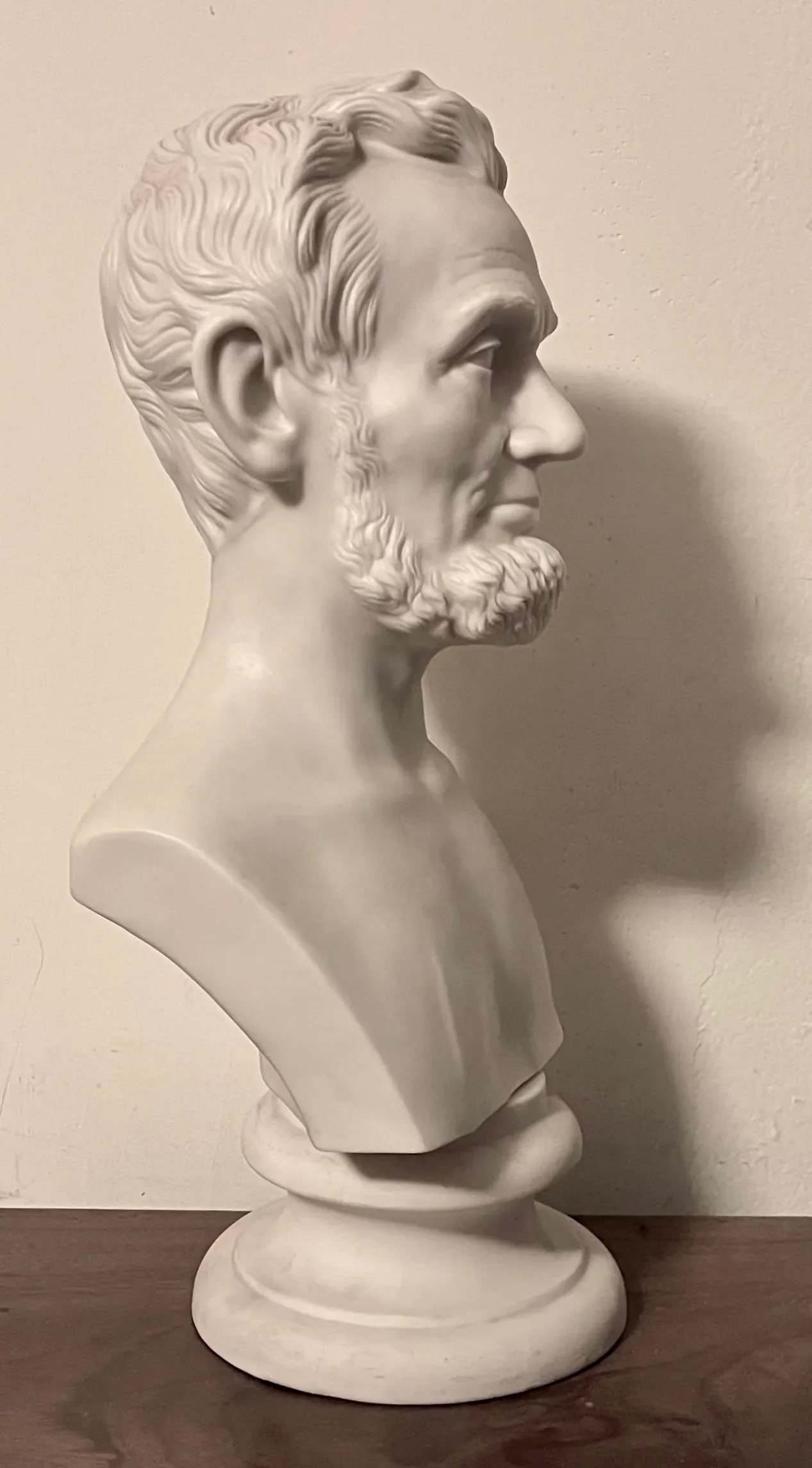 Antique 19th Century Parian Porcelain Portrait Library Bust of President Abraham Lincoln by Martin M - 3