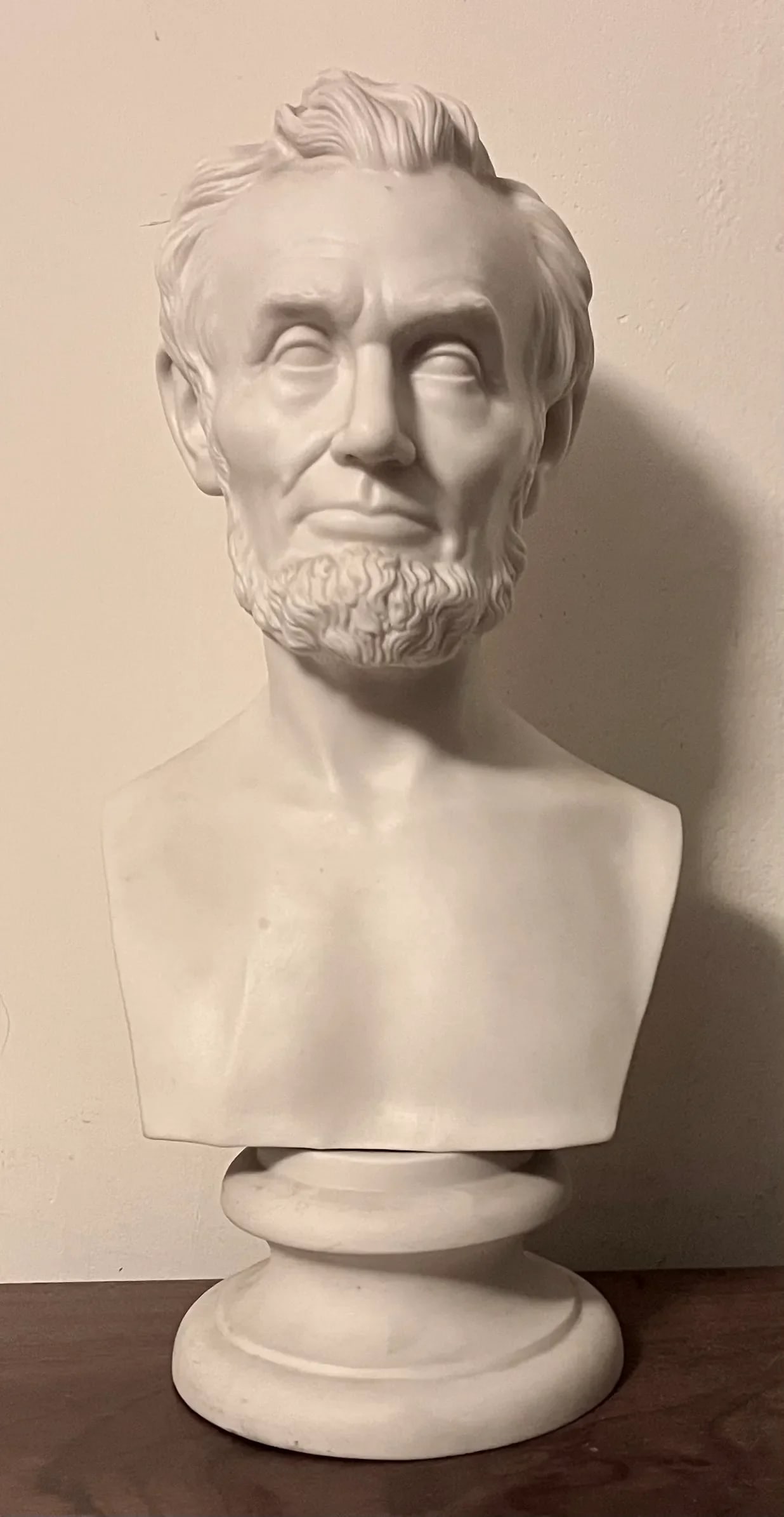 Antique 19th Century Parian Porcelain Portrait Library Bust of President Abraham Lincoln by Martin M - 4