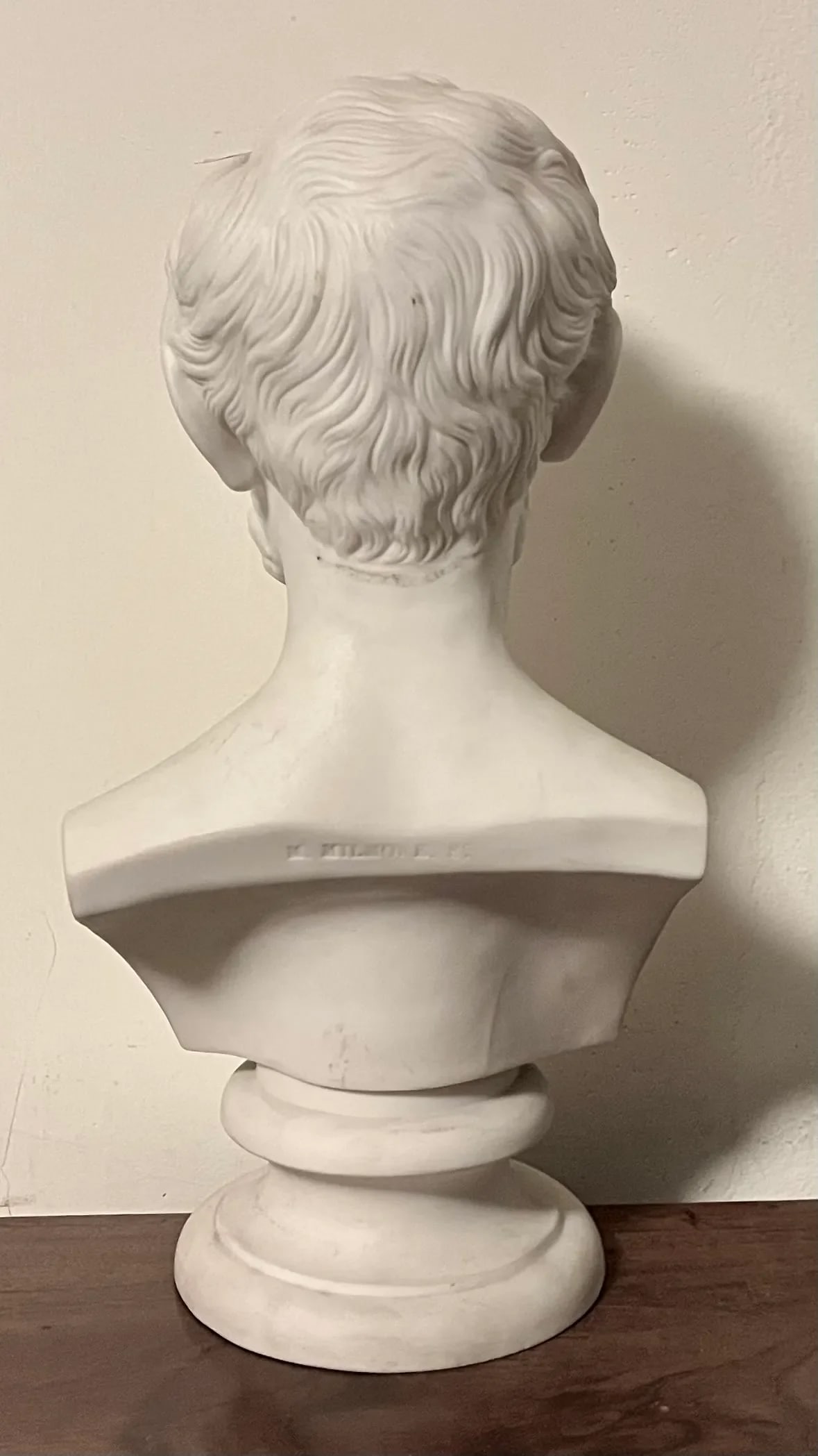 Antique 19th Century Parian Porcelain Portrait Library Bust of President Abraham Lincoln by Martin M - 9
