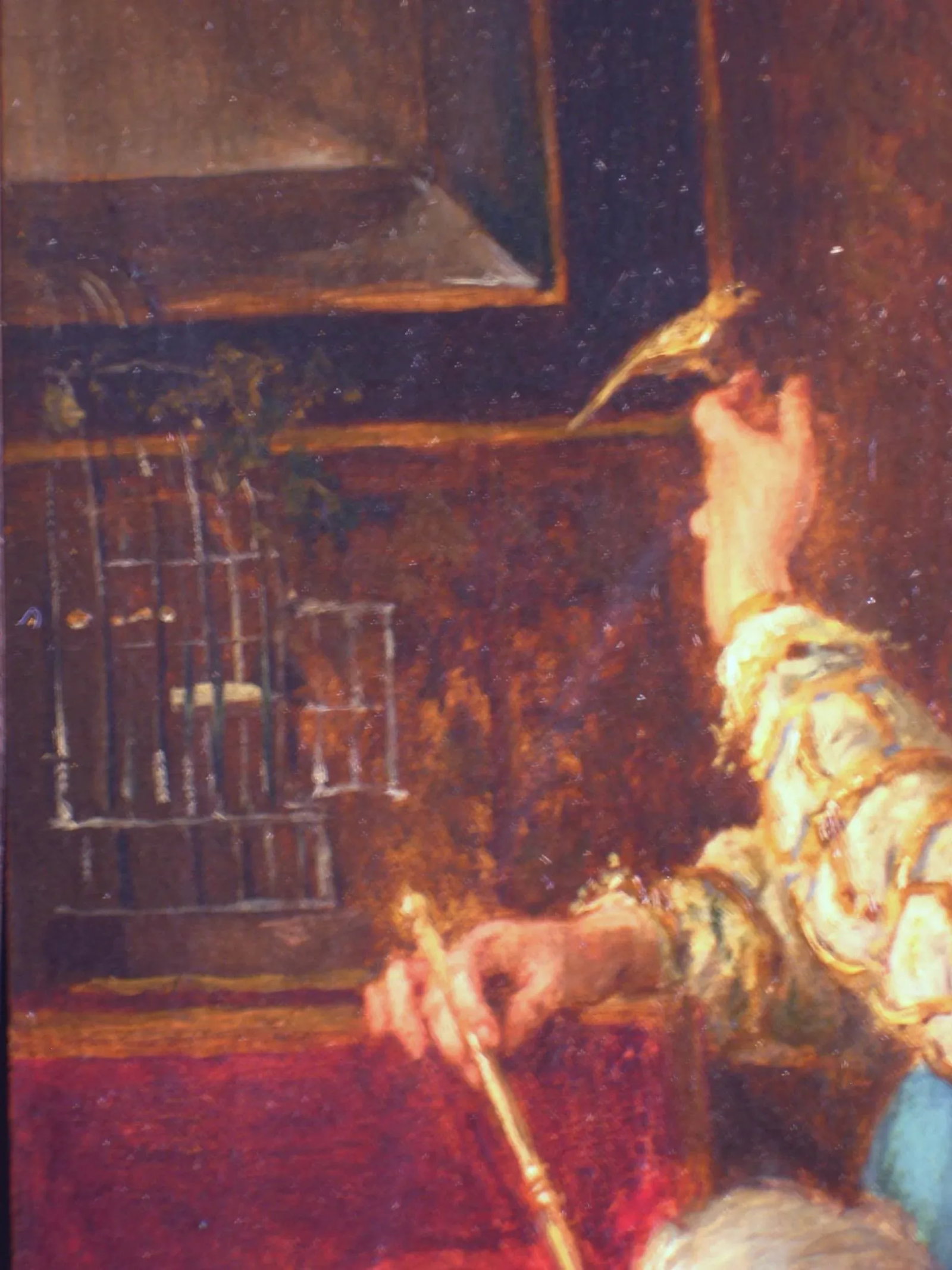 Portrait of a Lady Holding a Bird French Oil Painting Alfred Henri Darjou - 10