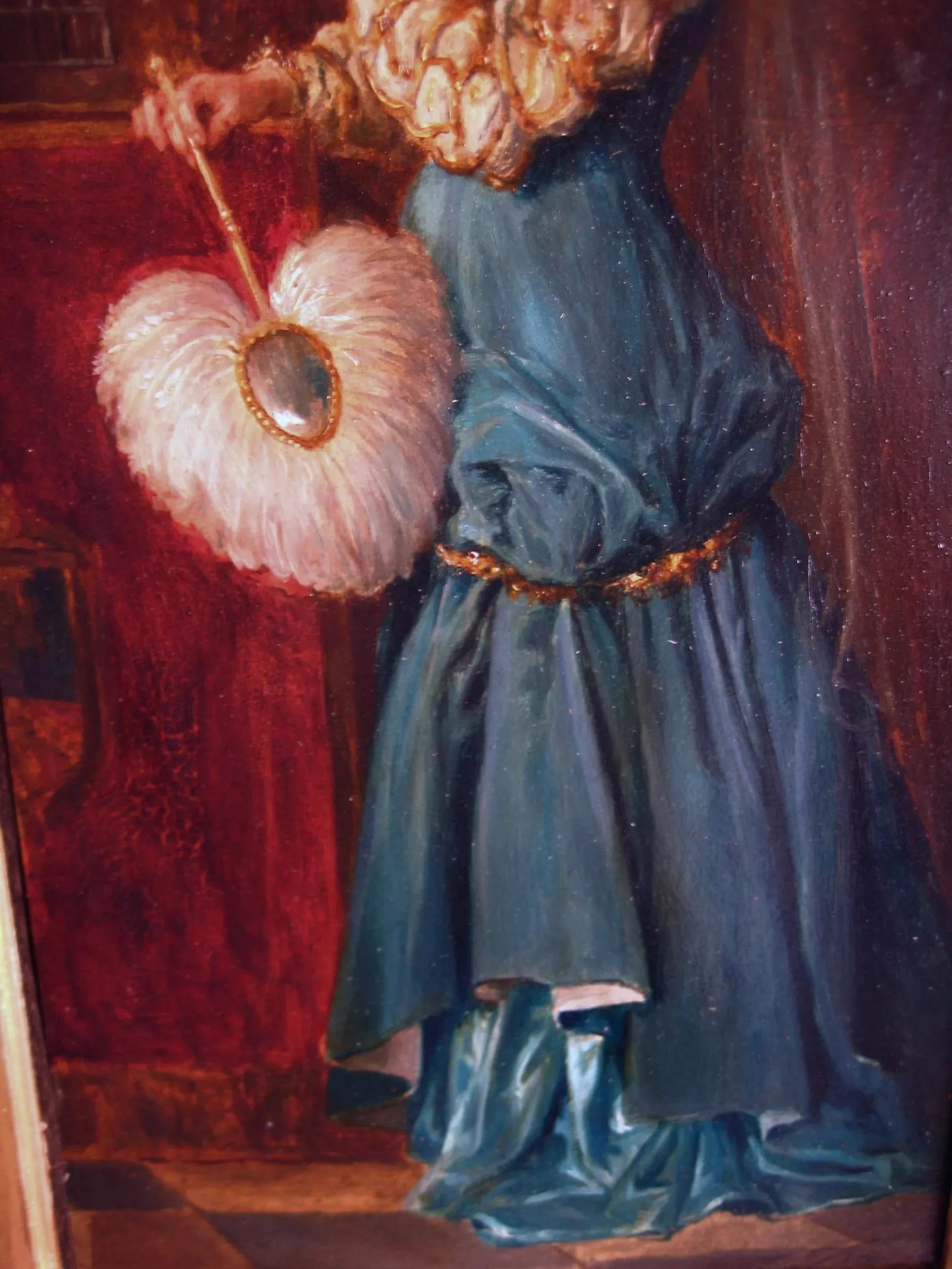 Portrait of a Lady Holding a Bird French Oil Painting Alfred Henri Darjou - 11
