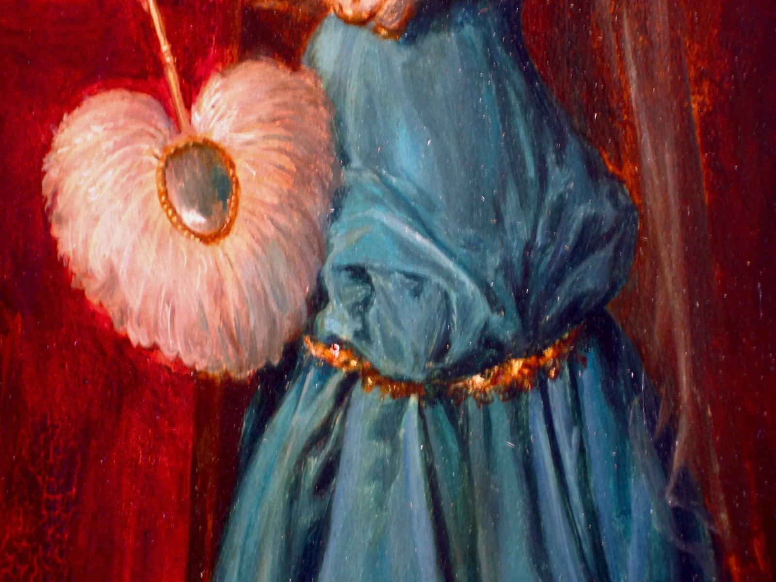 Portrait of a Lady Holding a Bird French Oil Painting Alfred Henri Darjou - 12