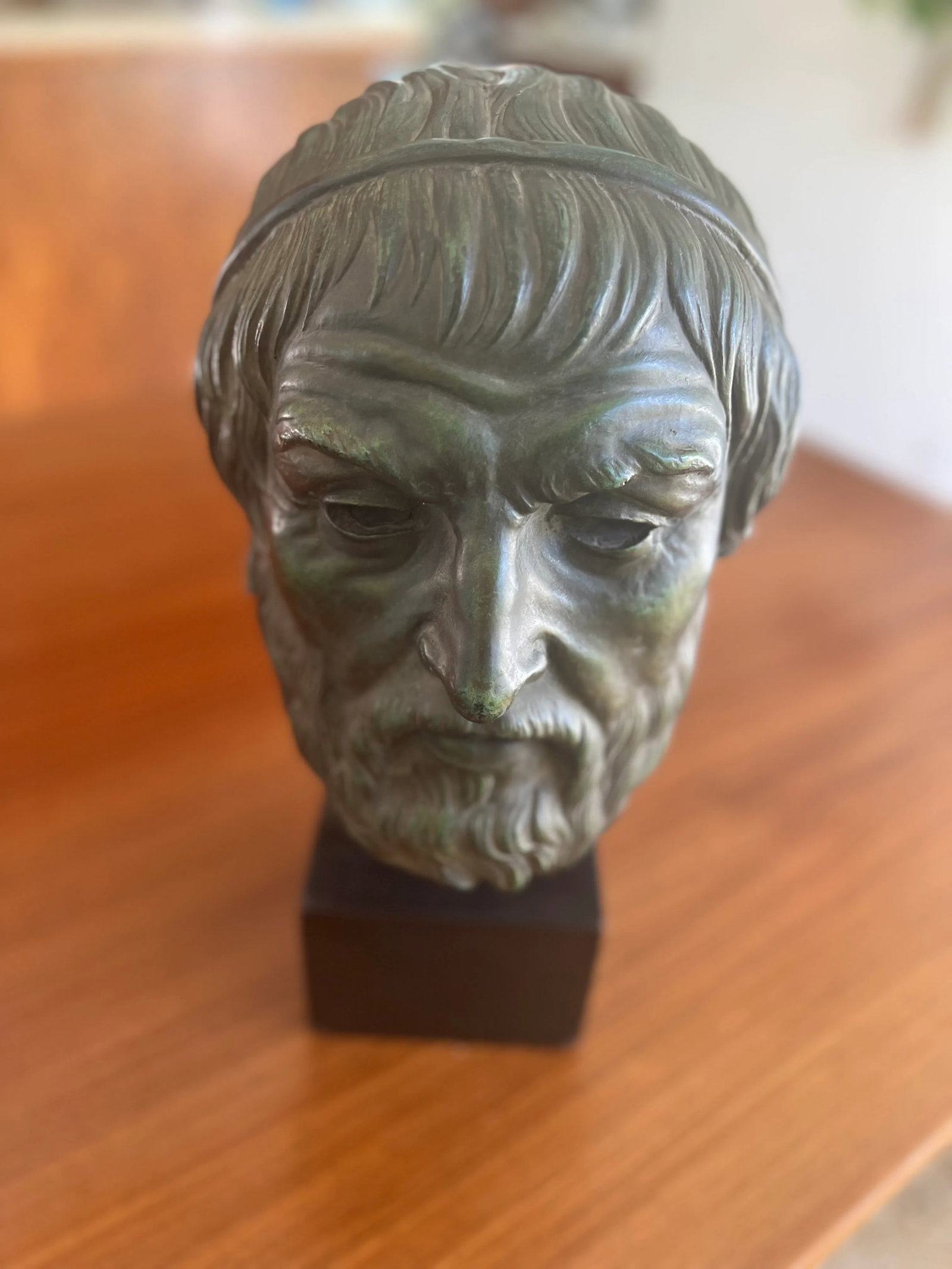 Hellenistic Bust Sophocles Bronze Reproduction 1960 - 10