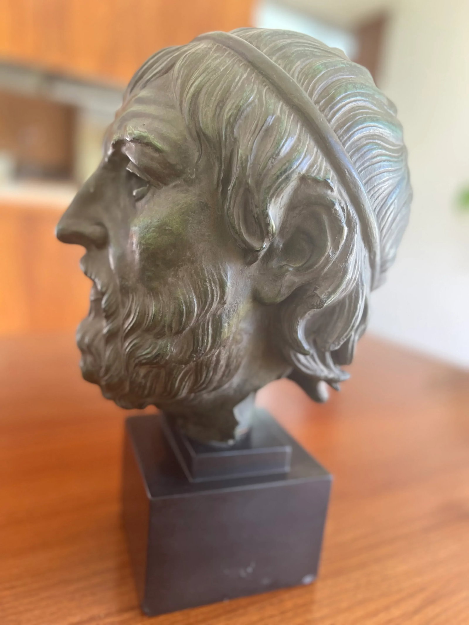 Hellenistic Bust Sophocles Bronze Reproduction 1960 - 11