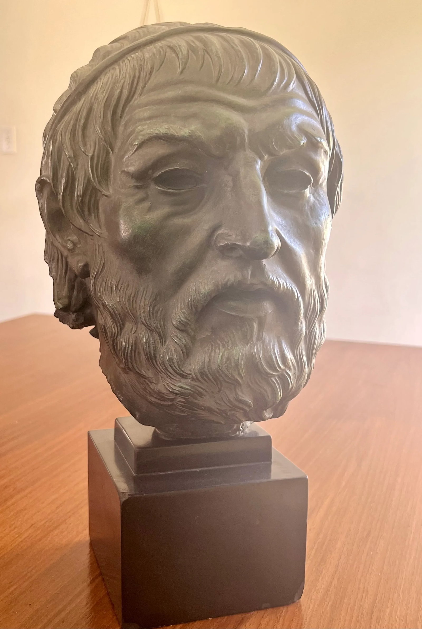Hellenistic Bust Sophocles Bronze Reproduction 1960 - 12