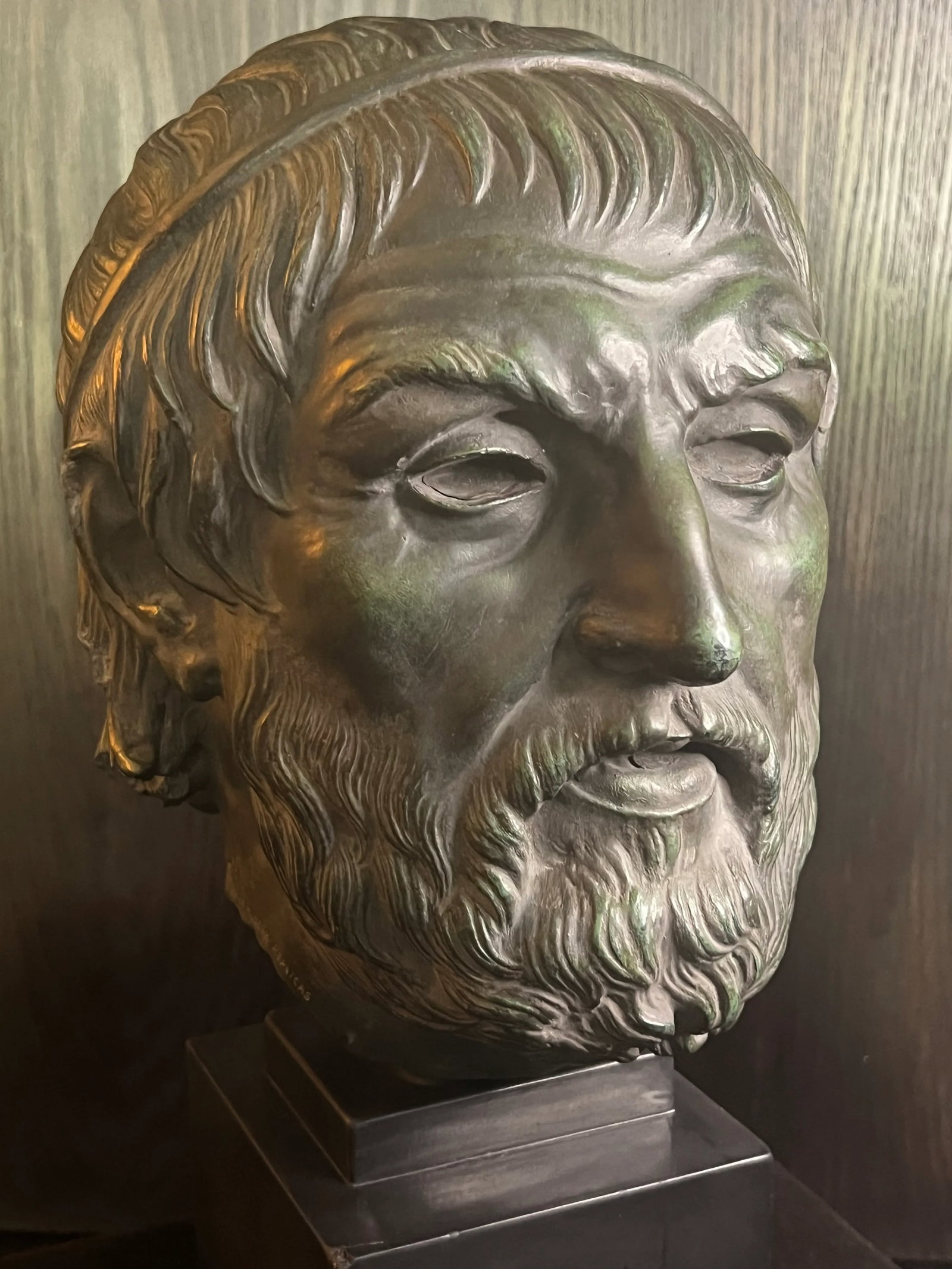 Hellenistic Bust Sophocles Bronze Reproduction 1960 - 2