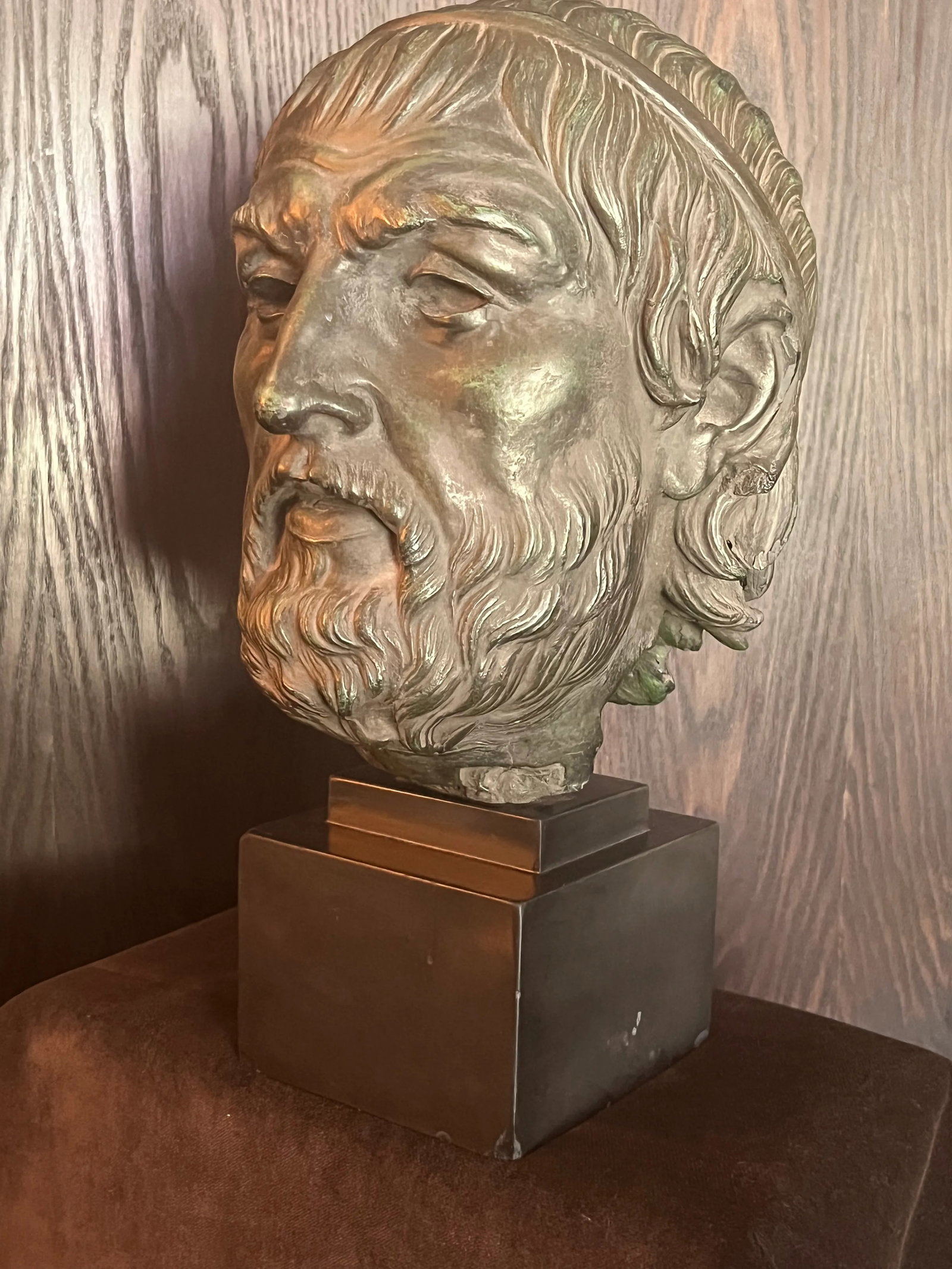 Hellenistic Bust Sophocles Bronze Reproduction 1960 - 3