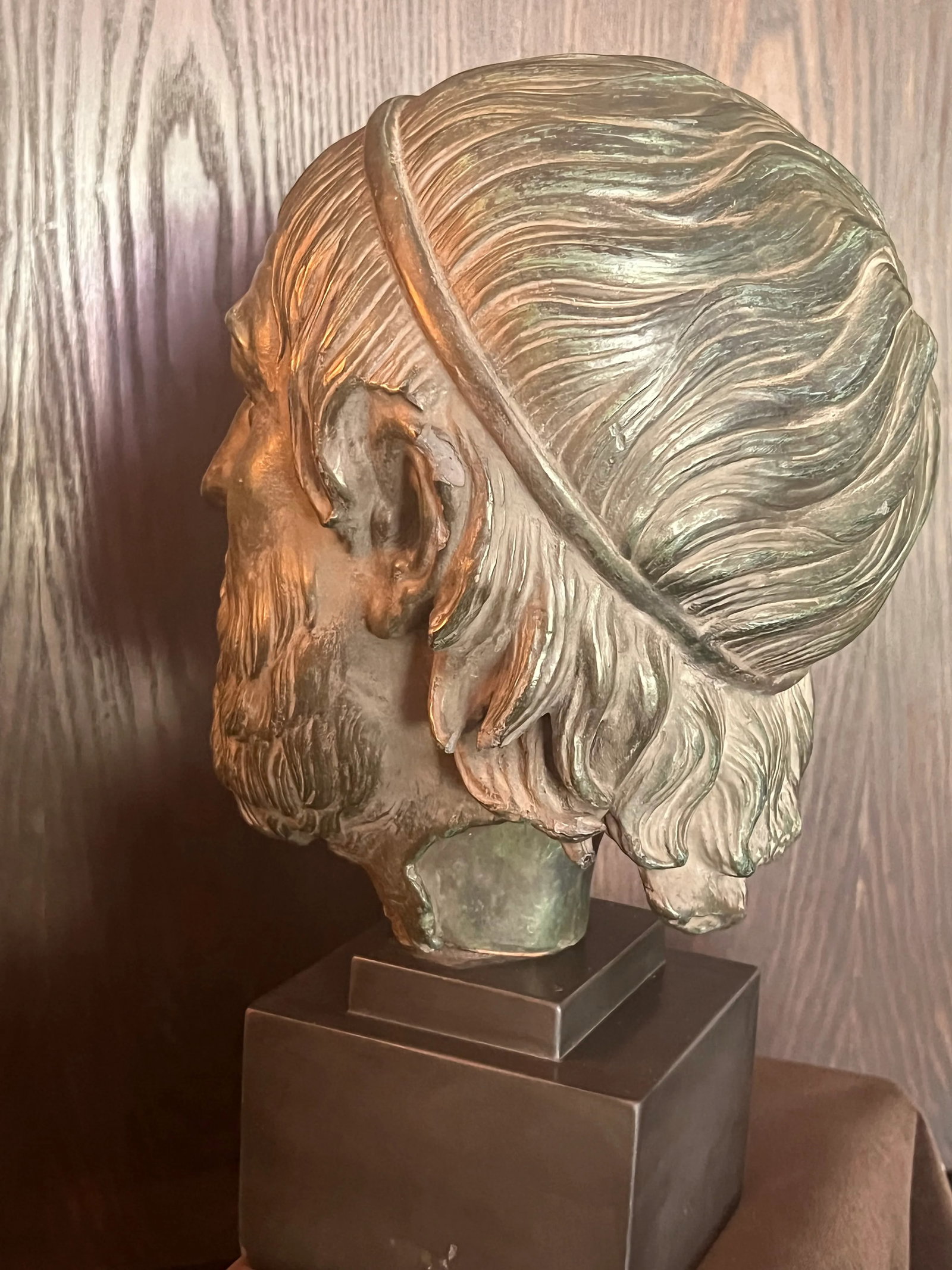 Hellenistic Bust Sophocles Bronze Reproduction 1960 - 4