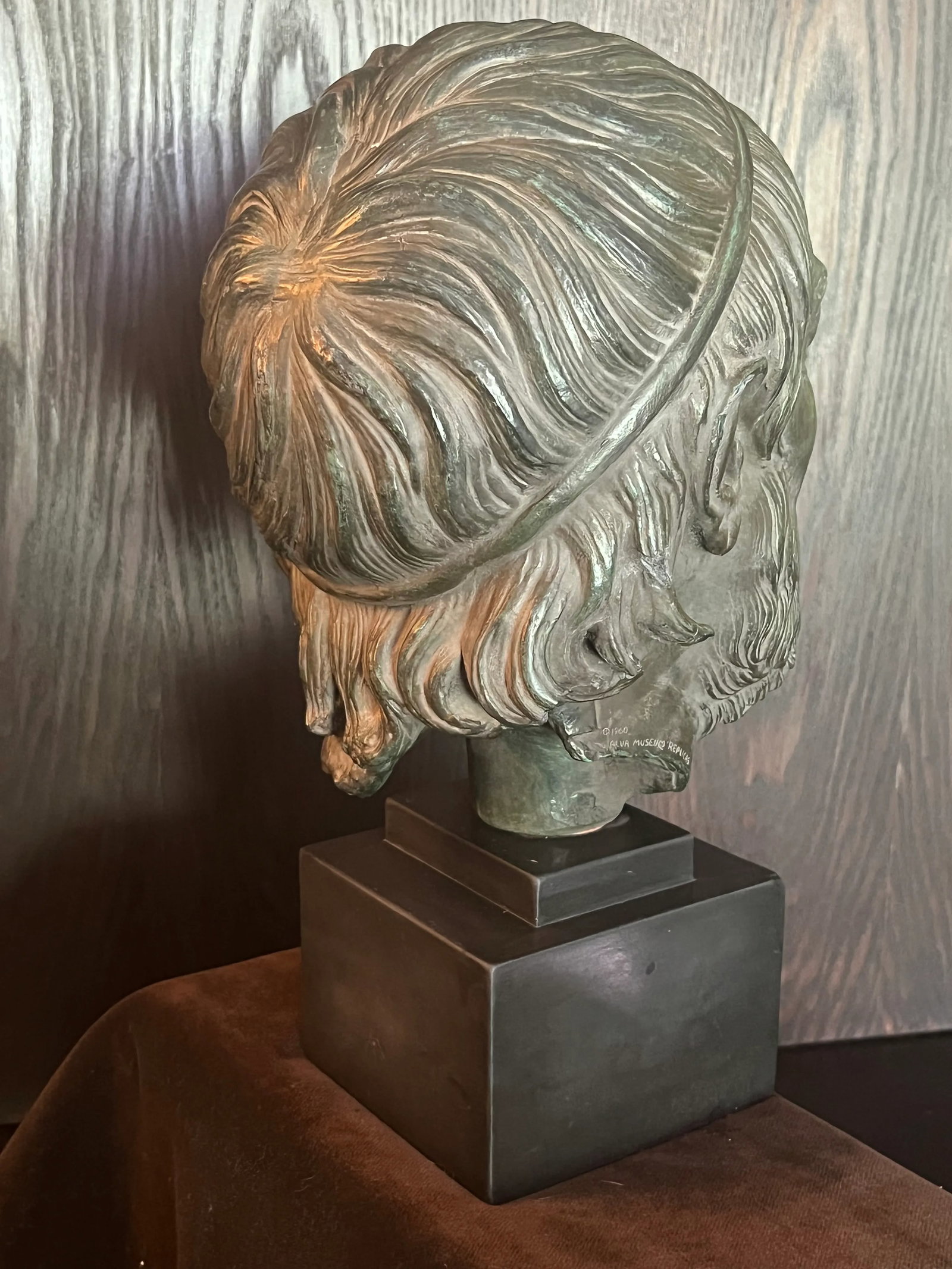 Hellenistic Bust Sophocles Bronze Reproduction 1960 - 6