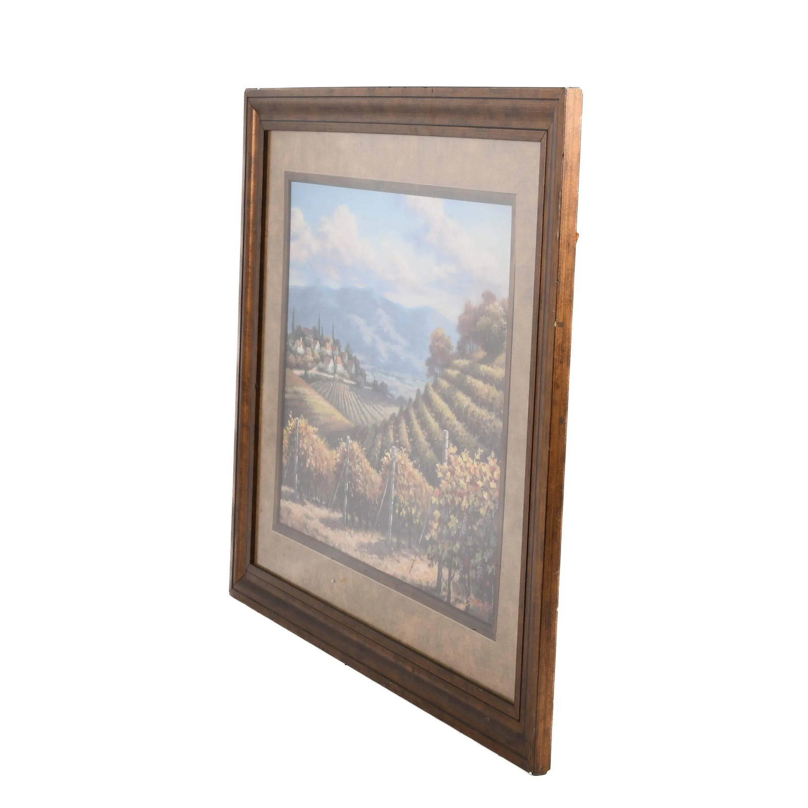 Framed Signed Sung Kim Vineyard Village Print - 5