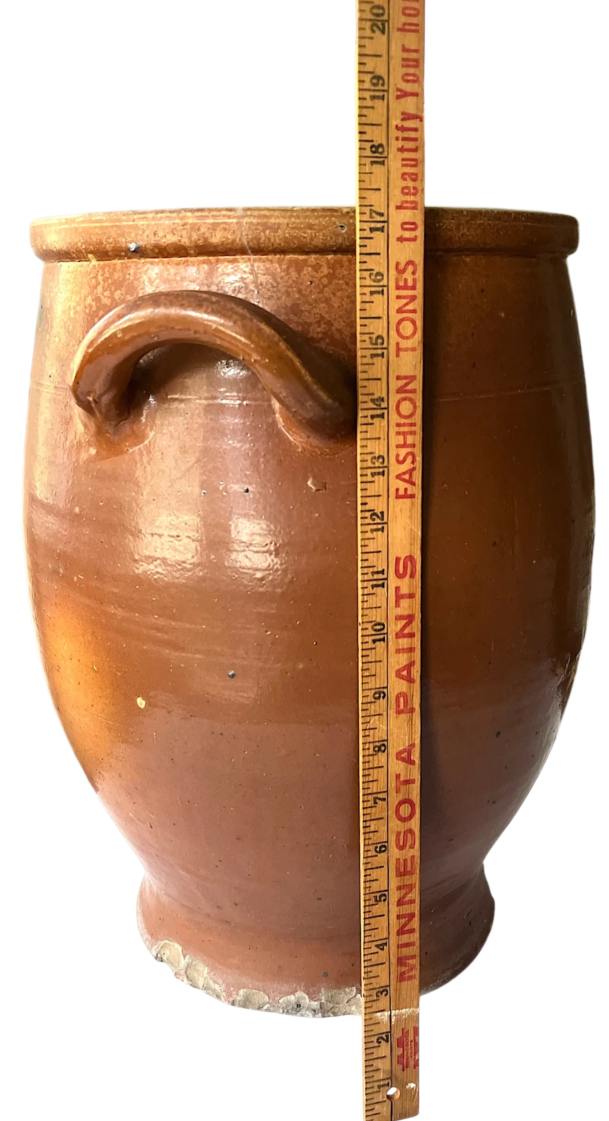 Antique 19th Century Handmade French Brown Slip Salt Glazed Terracotta Confit Pots - Set of 3 - 8